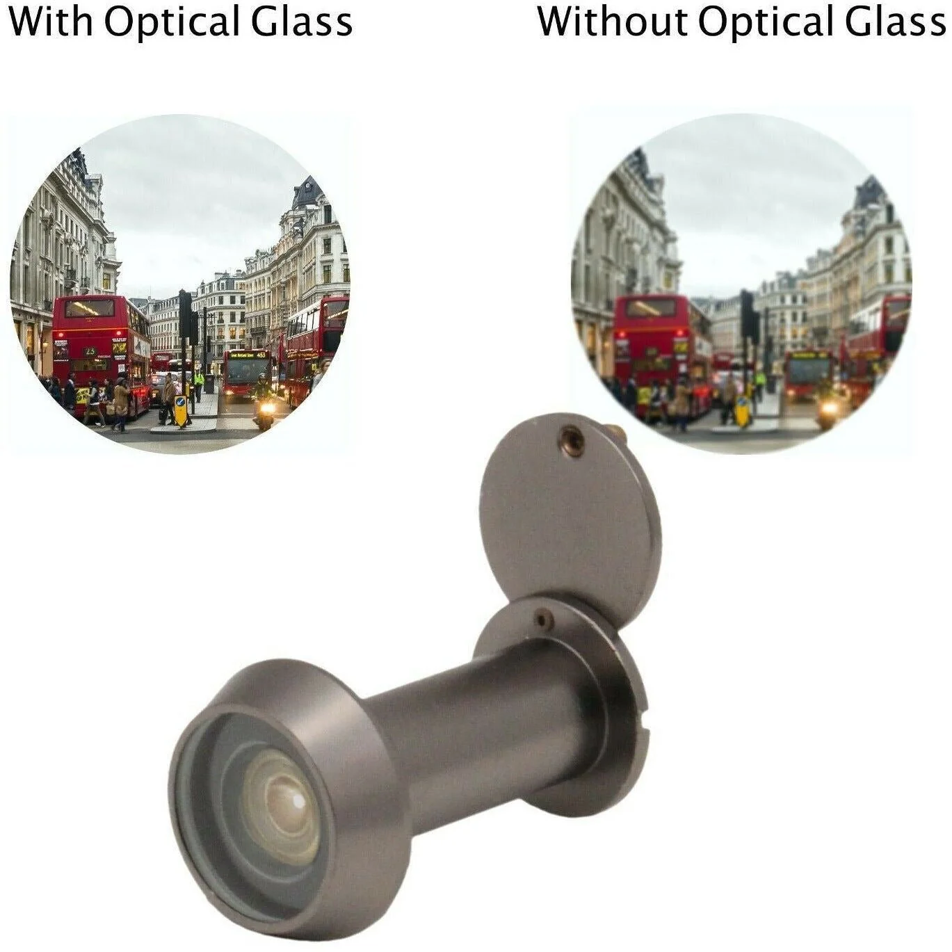 Fire Rated Door Viewer 200 Degree Glass Lens - 14mm Dia. - 35-55mm Doors - Antique Brass - Image 4