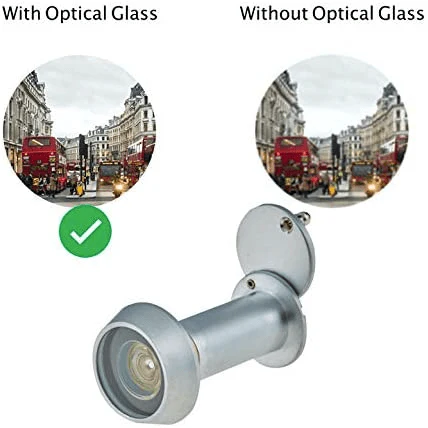 Fire Rated Door Viewer 200 Degree Glass Lens - 14mm Dia. - 35-55mm Doors - Black - Image 7