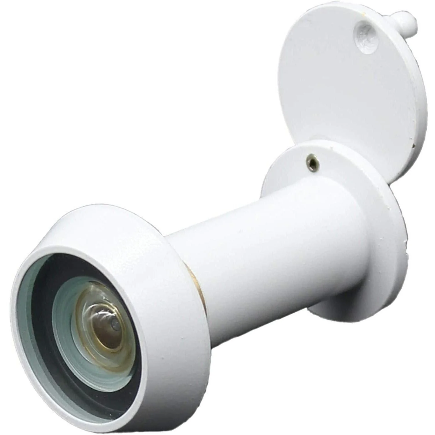 Fire Rated Door Viewer 200 Degree Glass Lens - 14mm Dia. - 35-55mm Doors - White