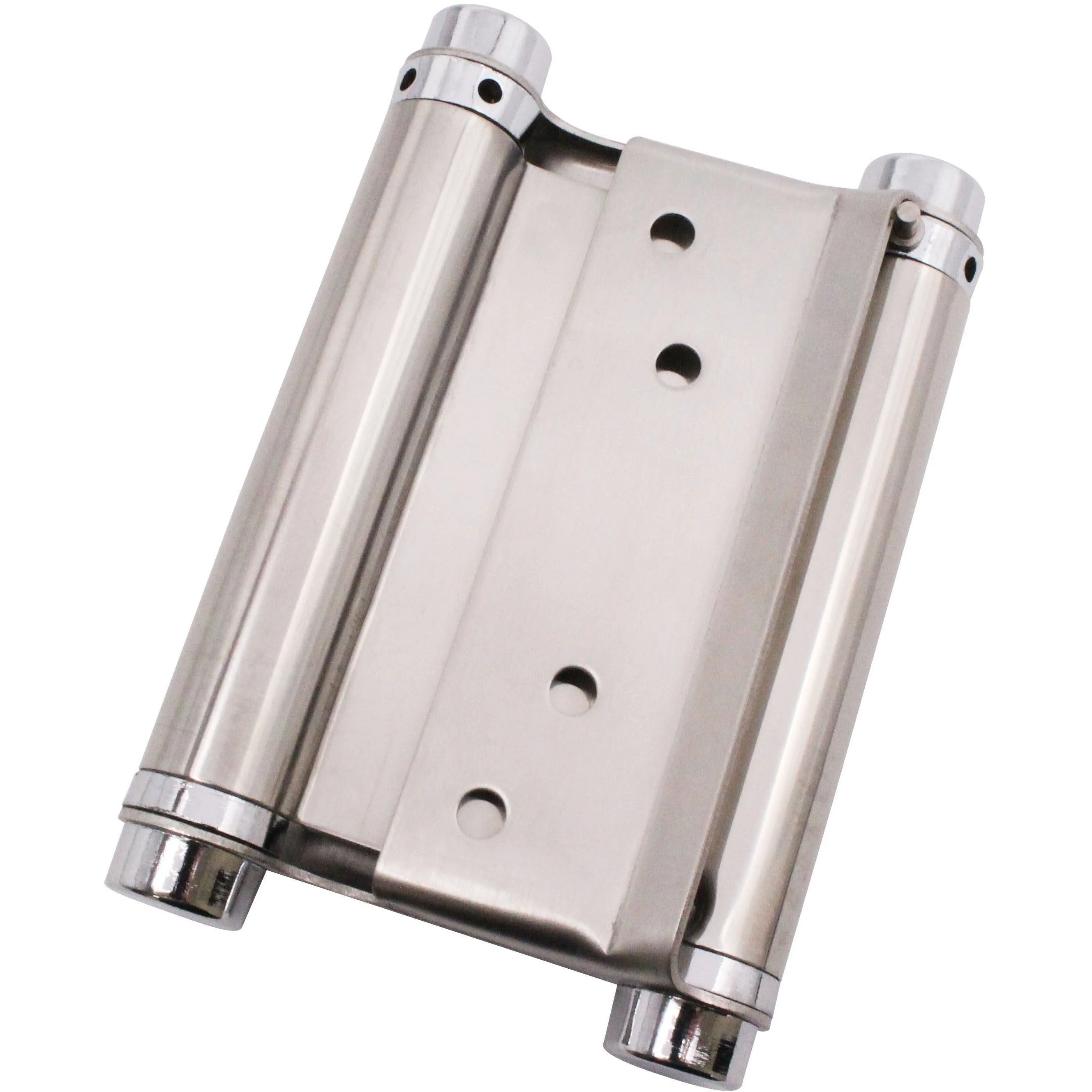 Double Action Spring Hinges 4" Stainless Steel - 102mm - Satin - Pair - Including Screws