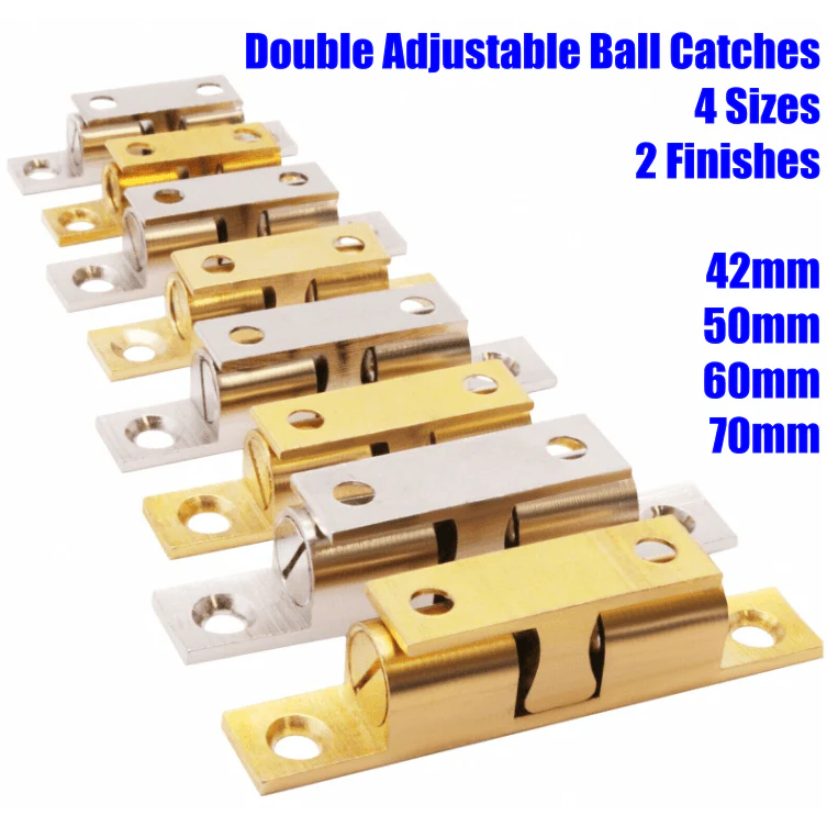 Adjustable Double Ball Catch Quality Brand 50mm Solid Brass - Image 3