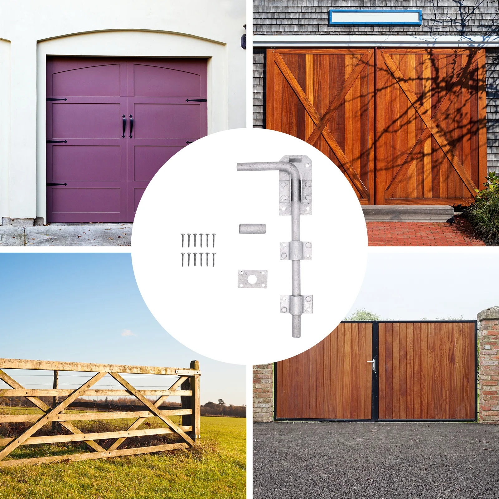 Gate Garage Drop Down Bolt Fixings & 2 Socket Types - 450mm / 18 Inch - Hot Dip Galvanised - Image 6