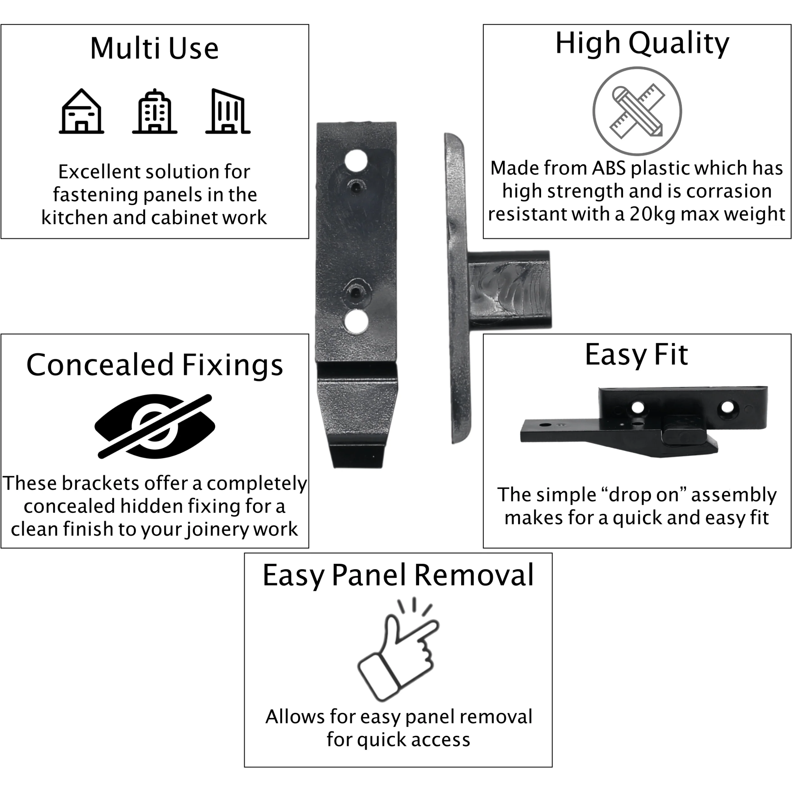 Drop On Keku EH Clip - Pack of 10 - Black - Image 3