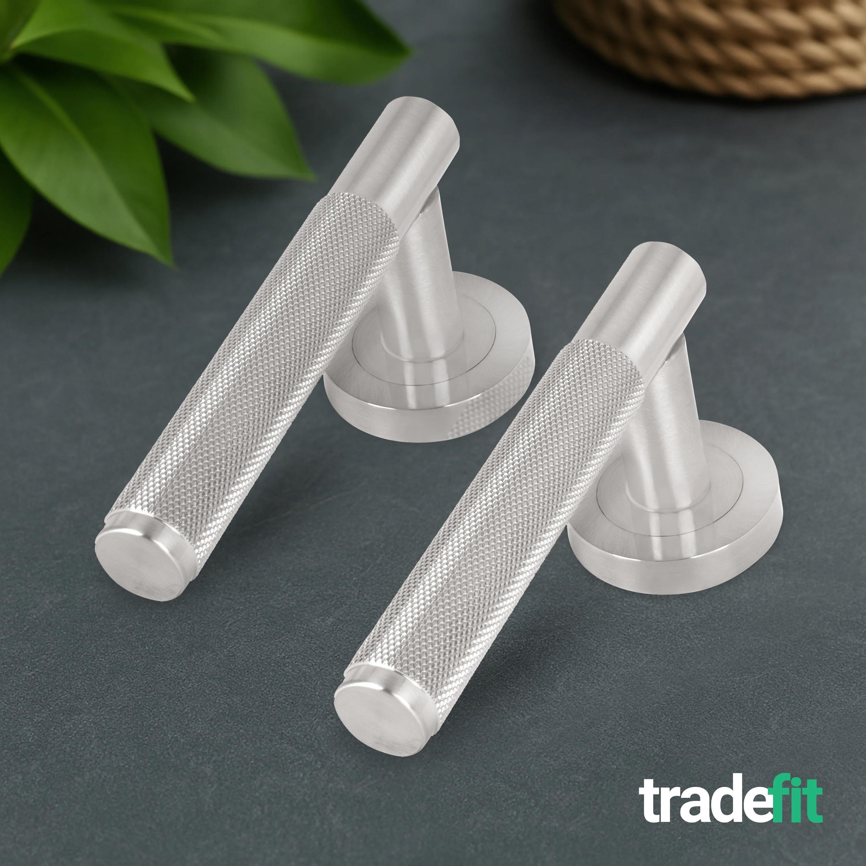 Dumont Satin Nickel Lever on Rose Door Handle Kit - Medium Duty FD30/60 - 76mm Latch - Image 8