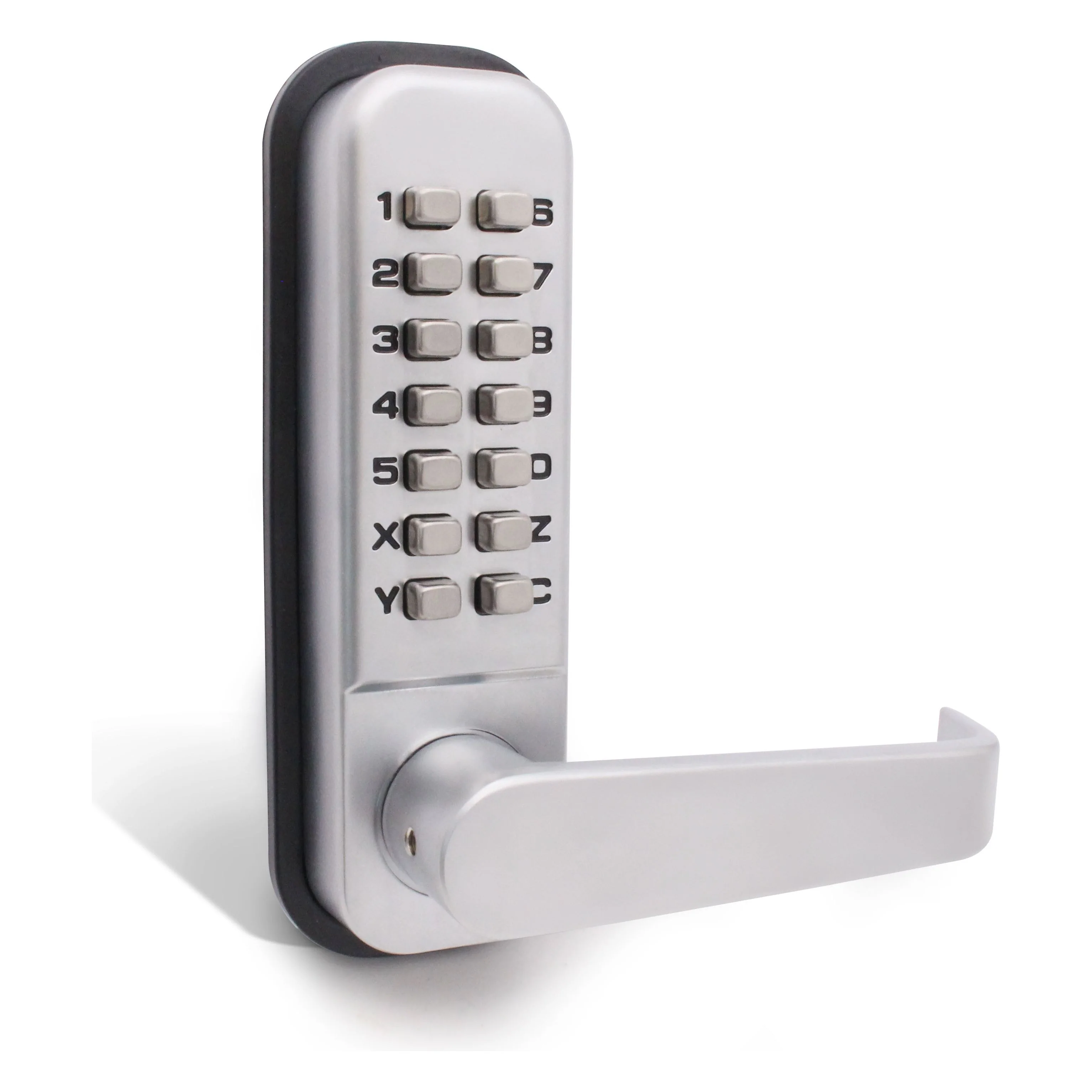 ED40 Clutch Lever Push Button Commercial Mechanical Digital Code Lock - Fire Rated - Satin Chrome - Image 6