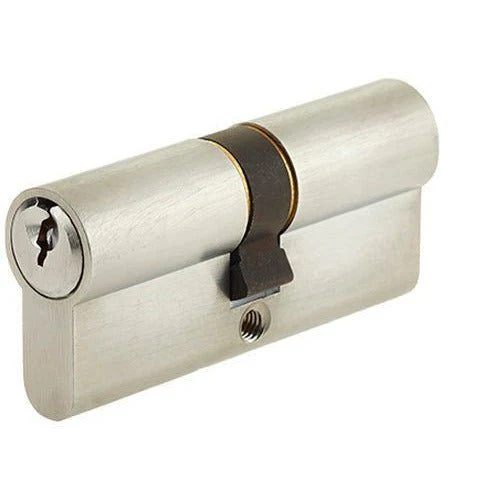 Euro Double Cylinder Lock - 35x35mm - Satin Chrome - Keyed to Differ