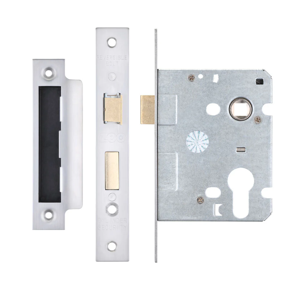 Economy Euro Profile Sashlock Case - 78mm Case - 57mm Back Set - Satin Stainless Steel