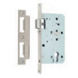 Euro Profile Mortice Nightlatch DIN Standard- 60mm Backset / 90mm Case - Satin Stainless Steel