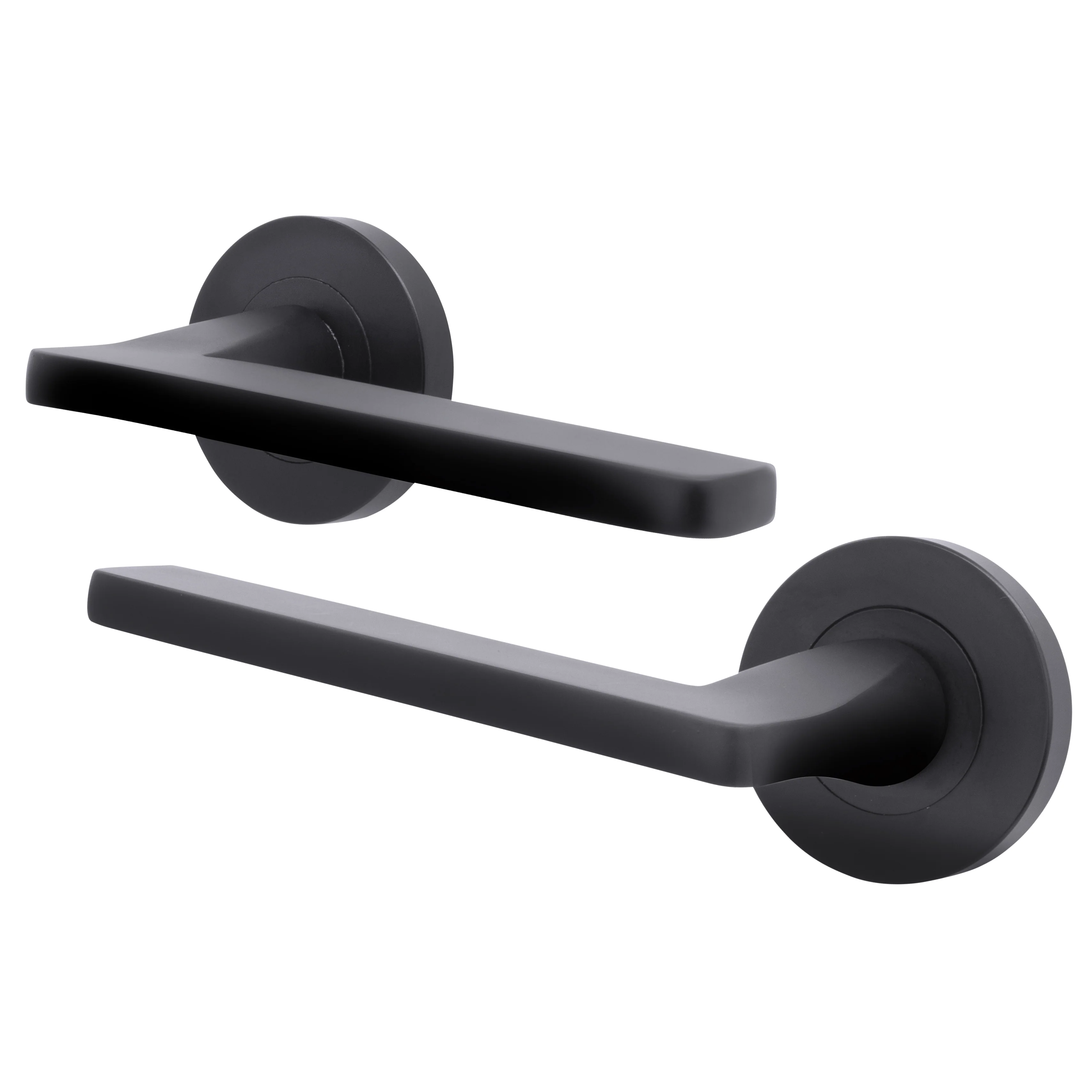 Euroda Fire Door Handle on Rose - Black - FD30/60