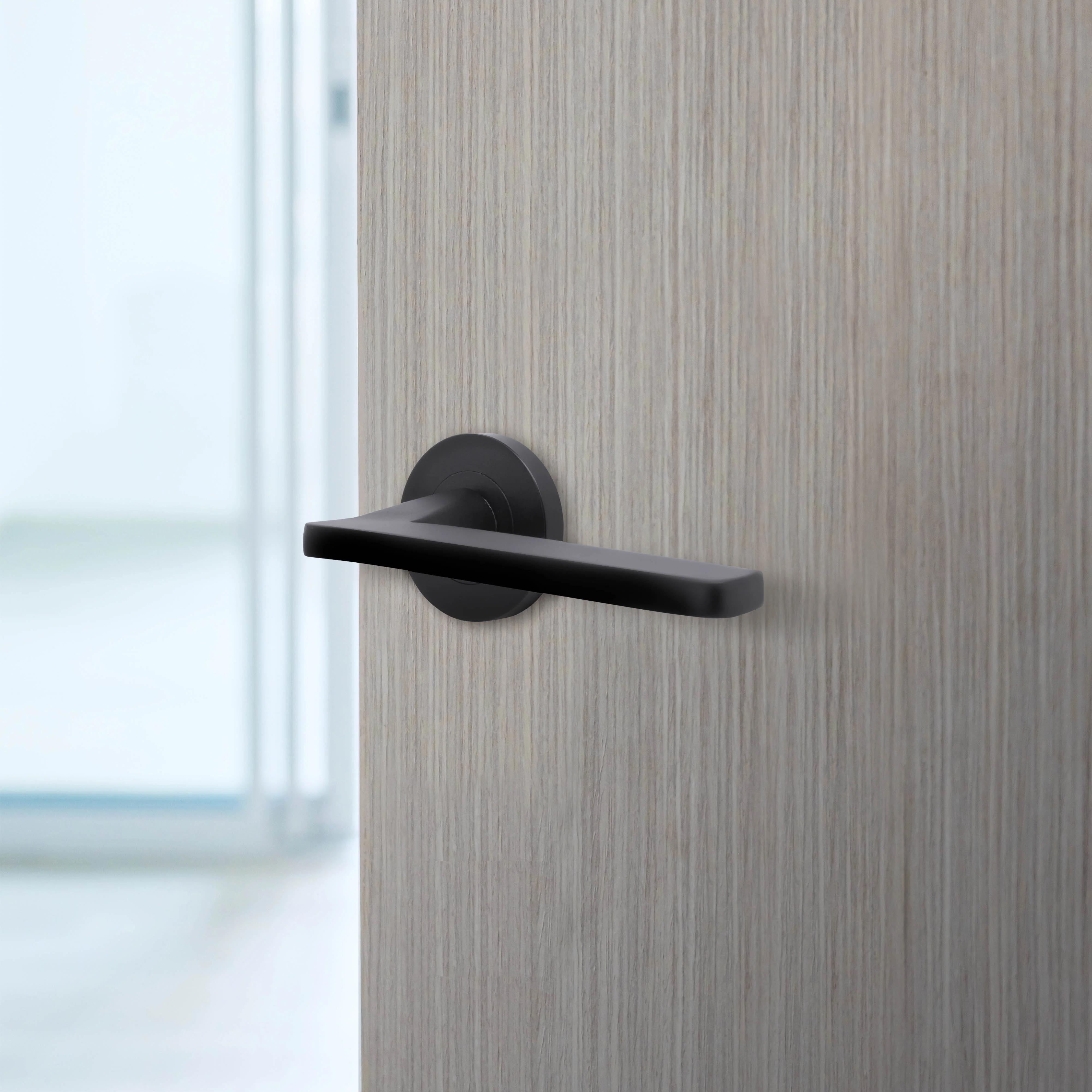 Euroda Fire Door Handle on Rose - Black - FD30/60 - Image 5