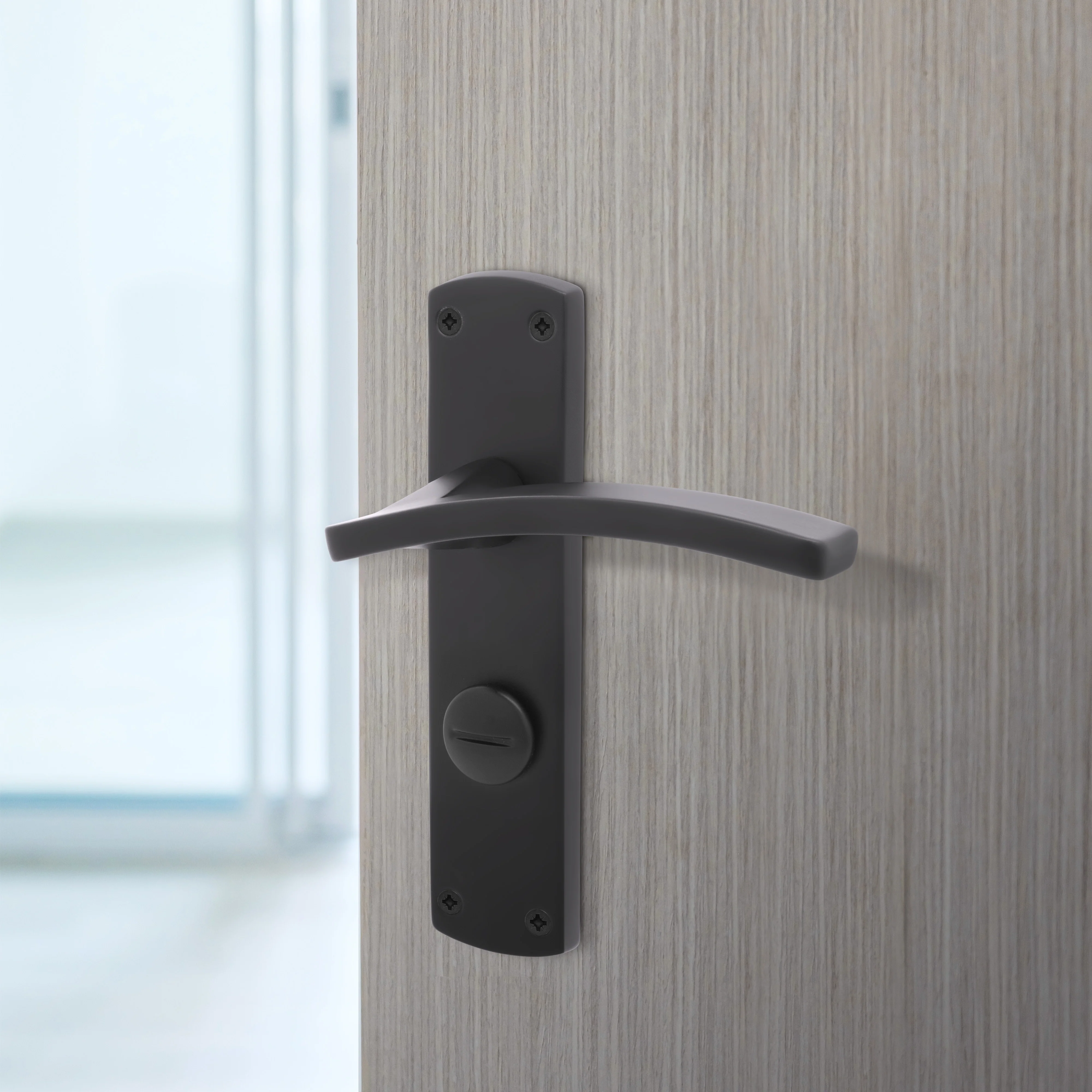 Euroda-Plus Black Lever Fire Door Handles - Bathroom - FD30/60 - Image 5