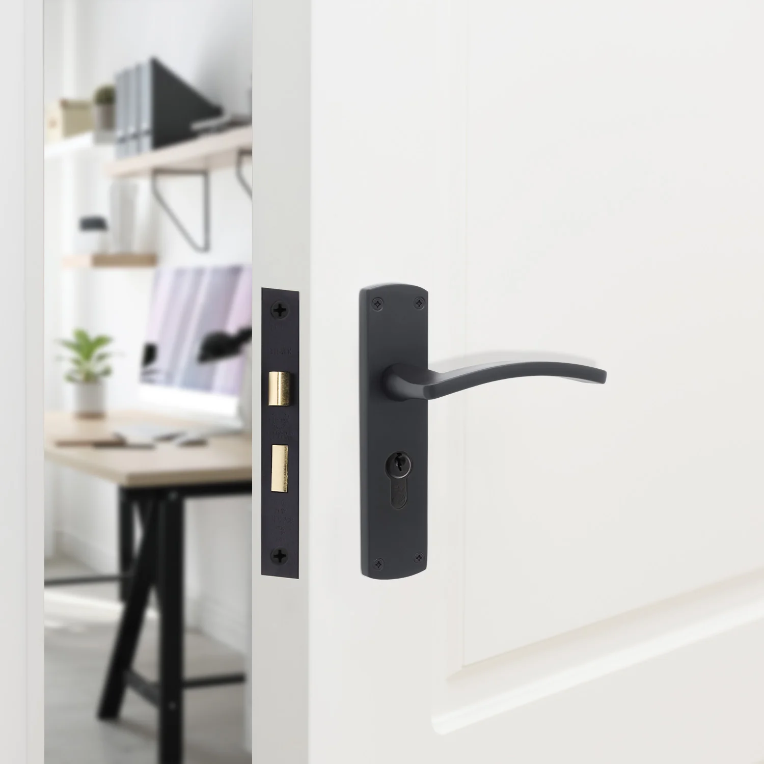 Euroda-Plus Black Door Handle Pack - Euro Lock & Thumbturn Cylinder - Image 6
