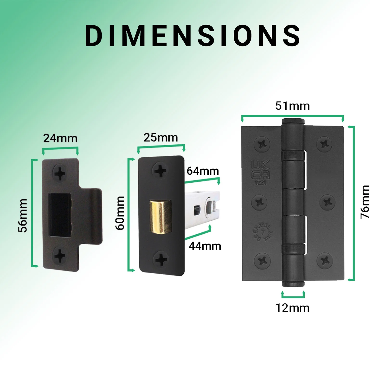 Euroda-Plus Black Door Handle Pack - Latch - Image 5