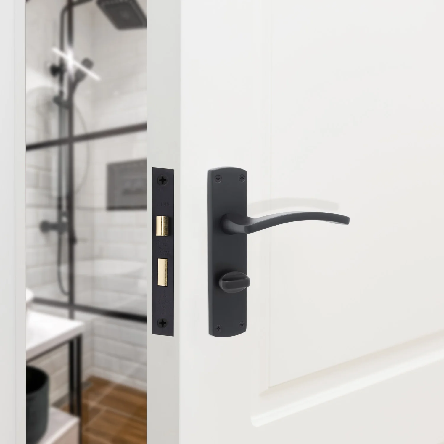 Euroda-Plus Black Fire Door Handle Pack - Bathroom - FD30/60 - Image 6
