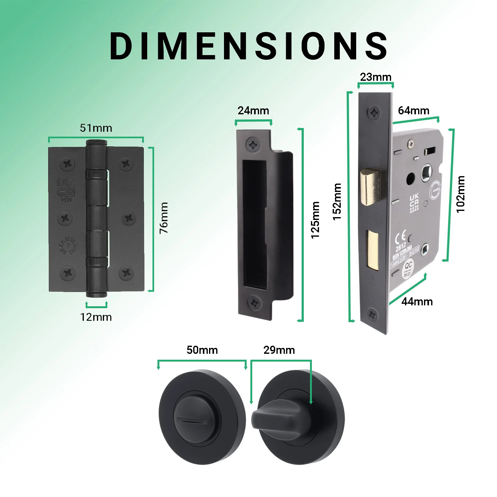 Euroda-Plus Black Lever on Rose Door Handle Pack - Bathroom - Image 5