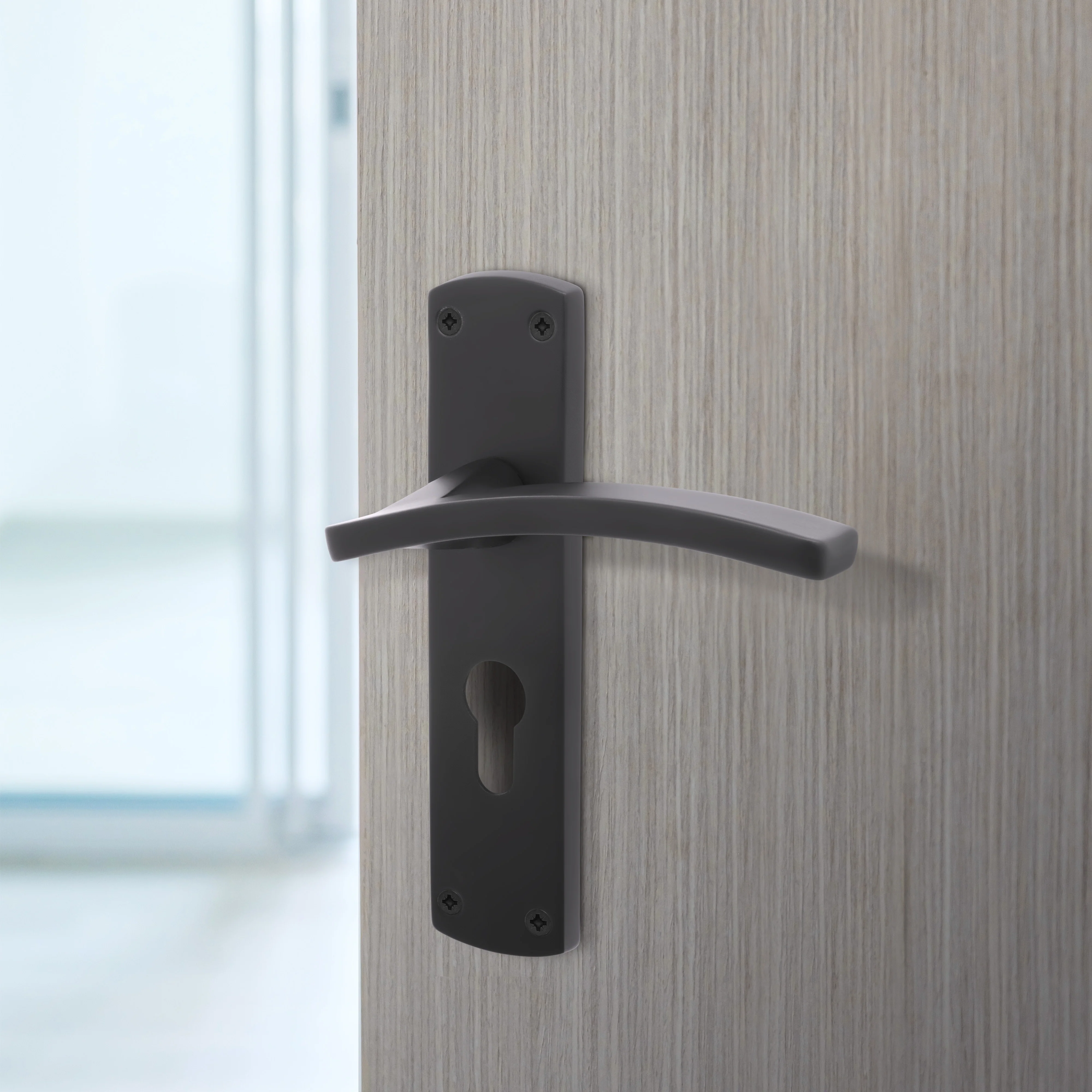 Euroda-Plus Black Lever Lock Fire Door Handles - Euro - FD30/60 - Image 5