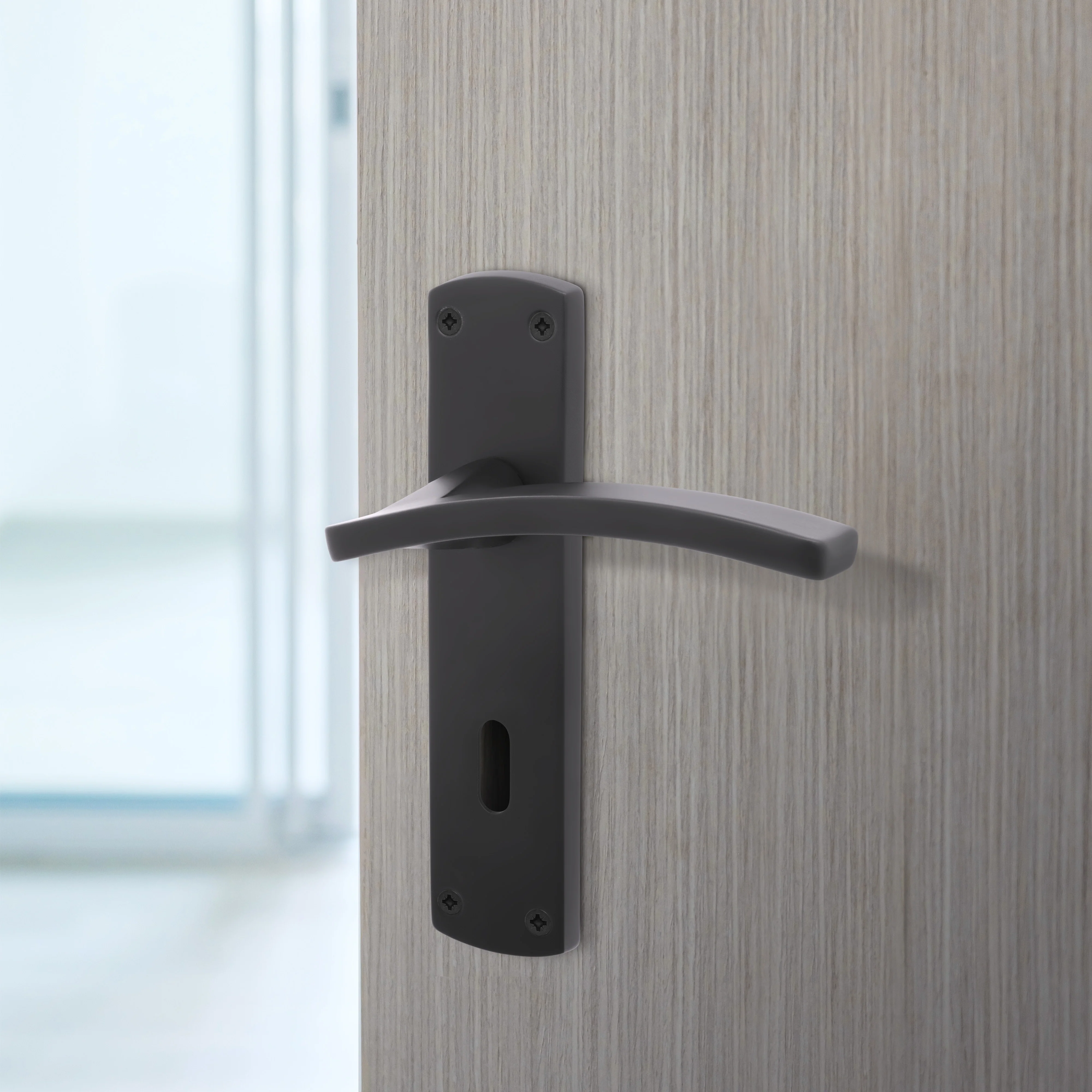 Euroda-Plus Black Lever Lock Fire Door Handles - Keyhole - FD30/60 - Image 5
