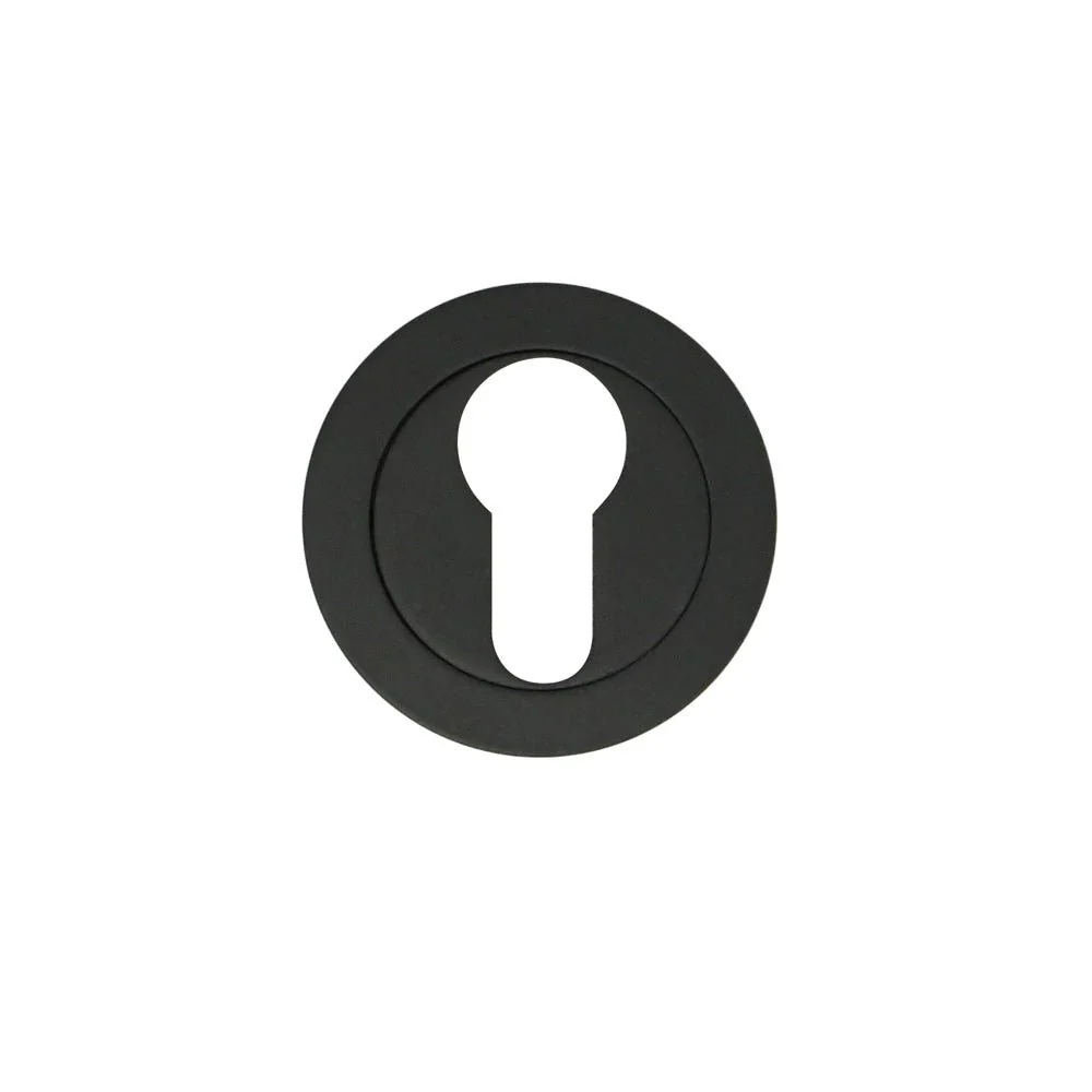 Euroda-Plus Euro Profile Escutcheon - 50x8mm - Black - FD30/60