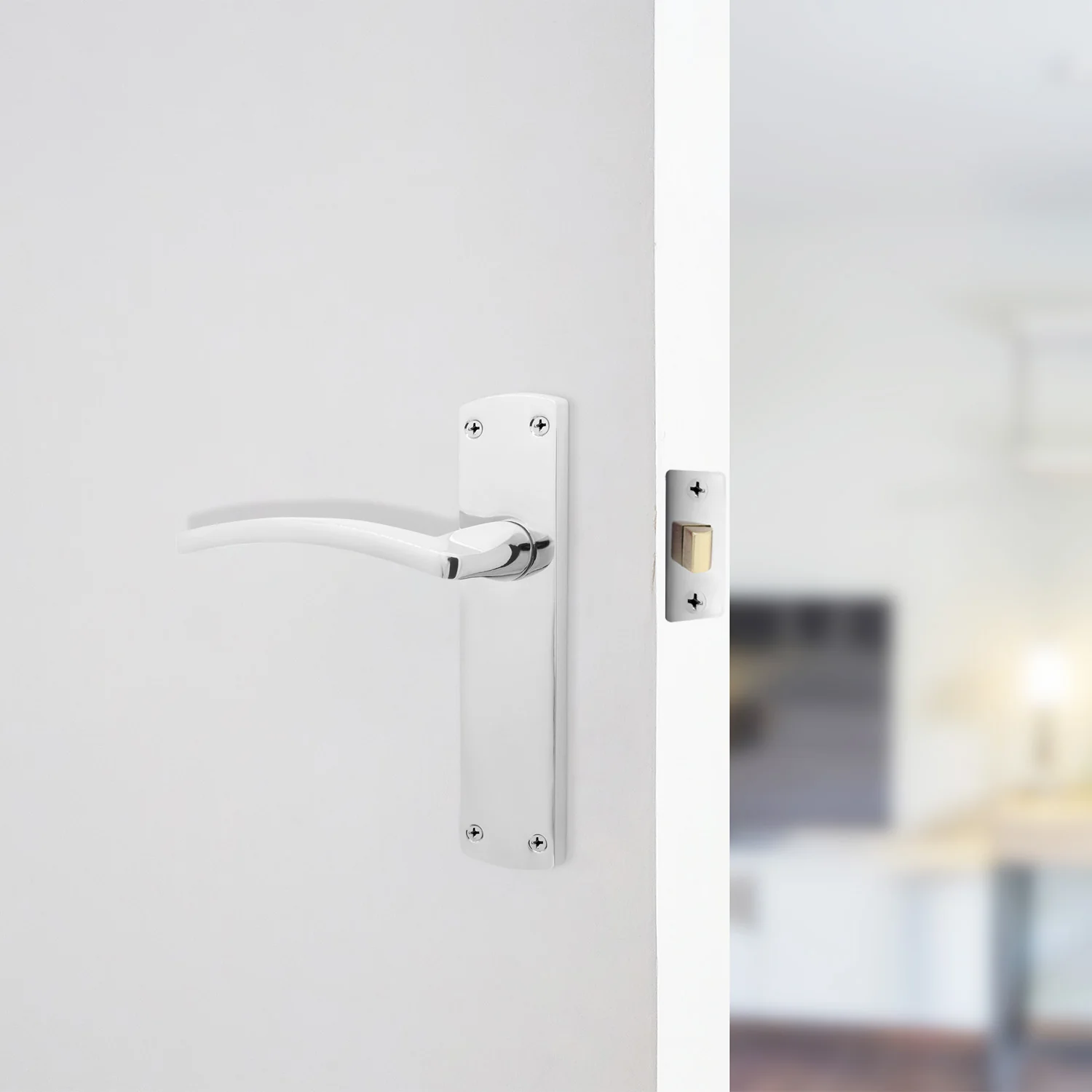 Euroda-Plus Polished Chrome Fire Door Handle Pack - Latch - FD30/60 - Image 6