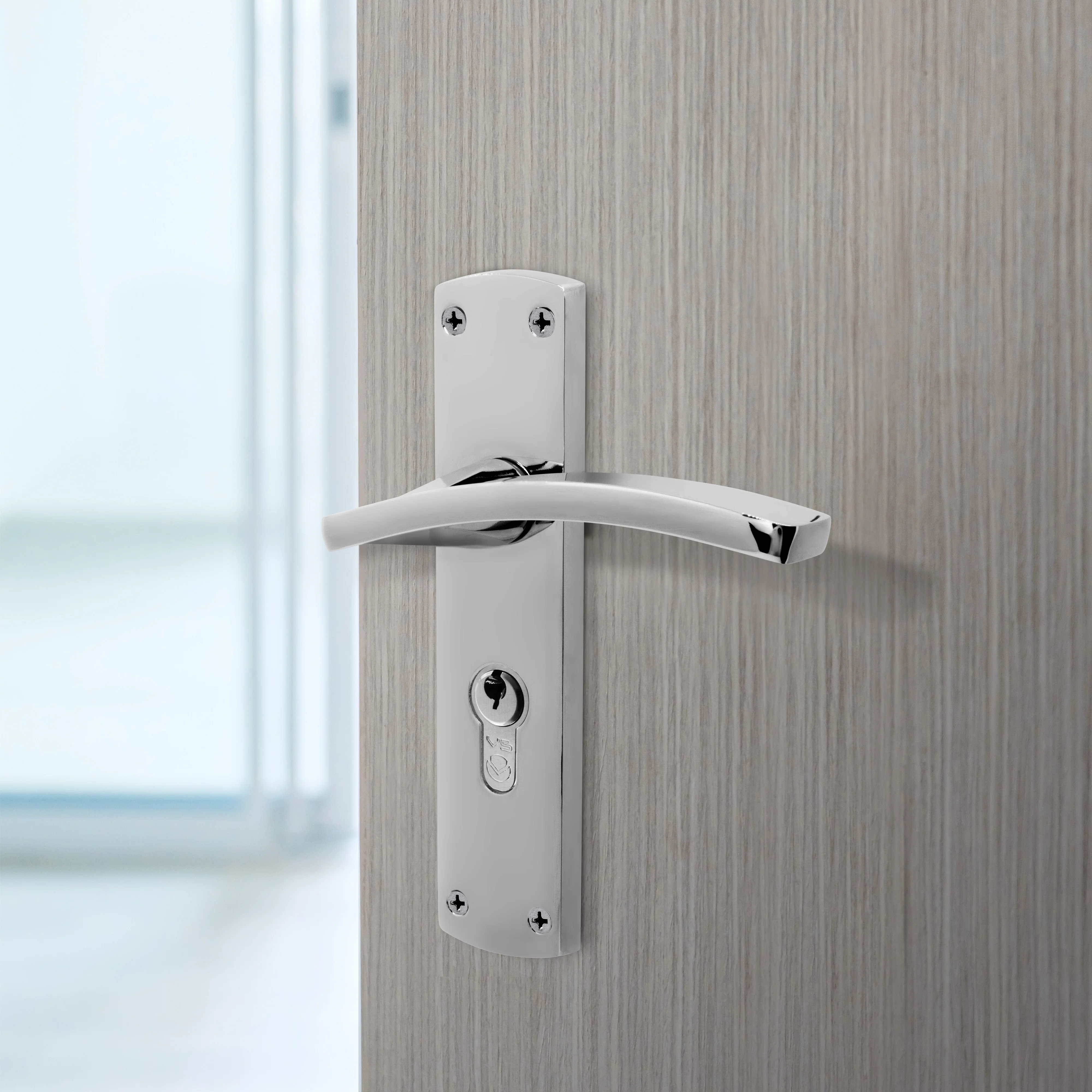 Euroda-Plus Polished Chrome Lever Lock Fire Door Handles - Euro - FD30/60 - Image 5