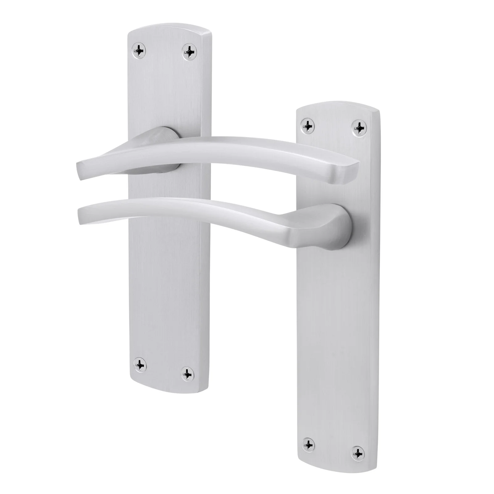 Euroda-Plus Satin Chrome Lever Fire Door Handles - Latch - FD30/60