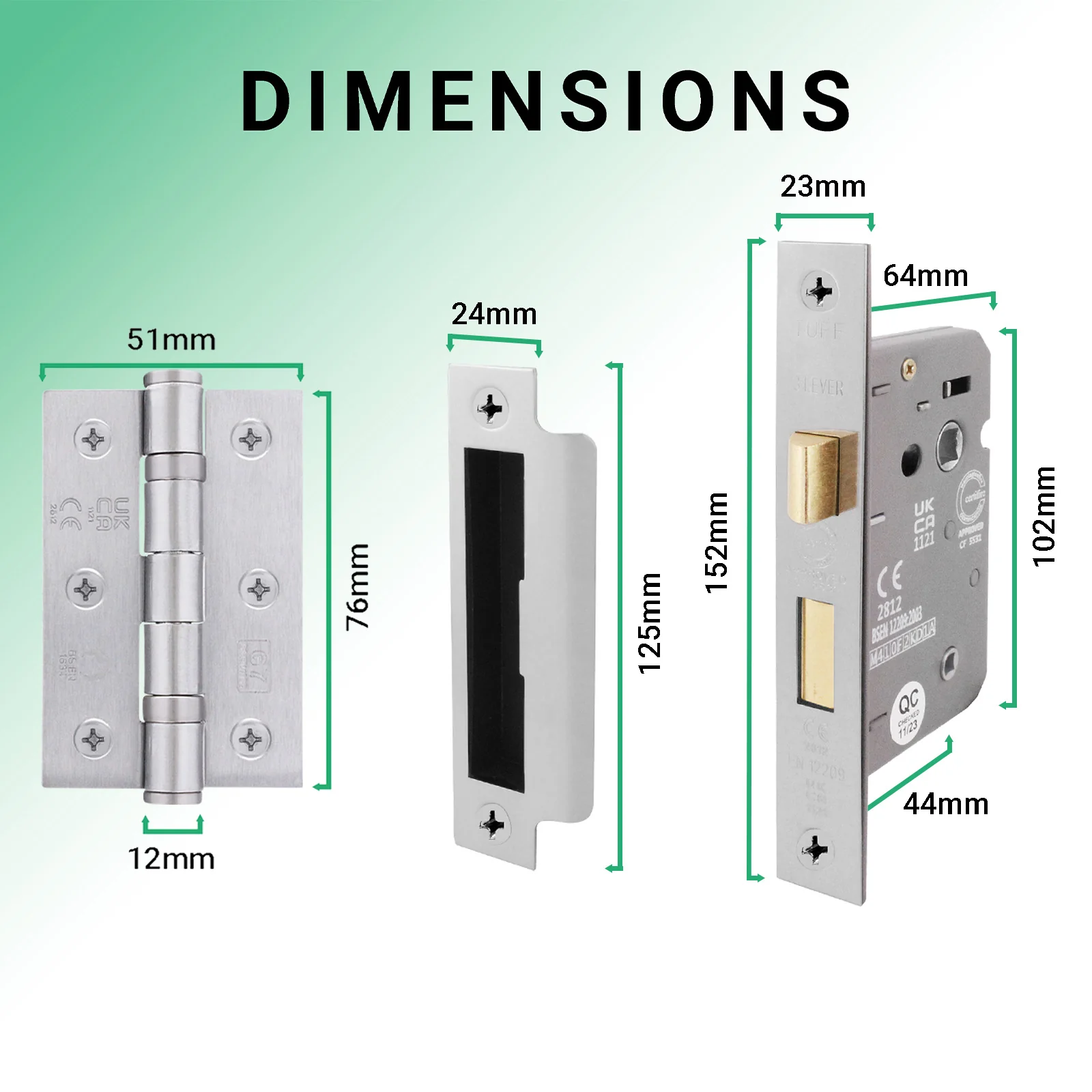 Euroda-Plus Satin Chrome Door Handle Pack - Bathroom - Image 5