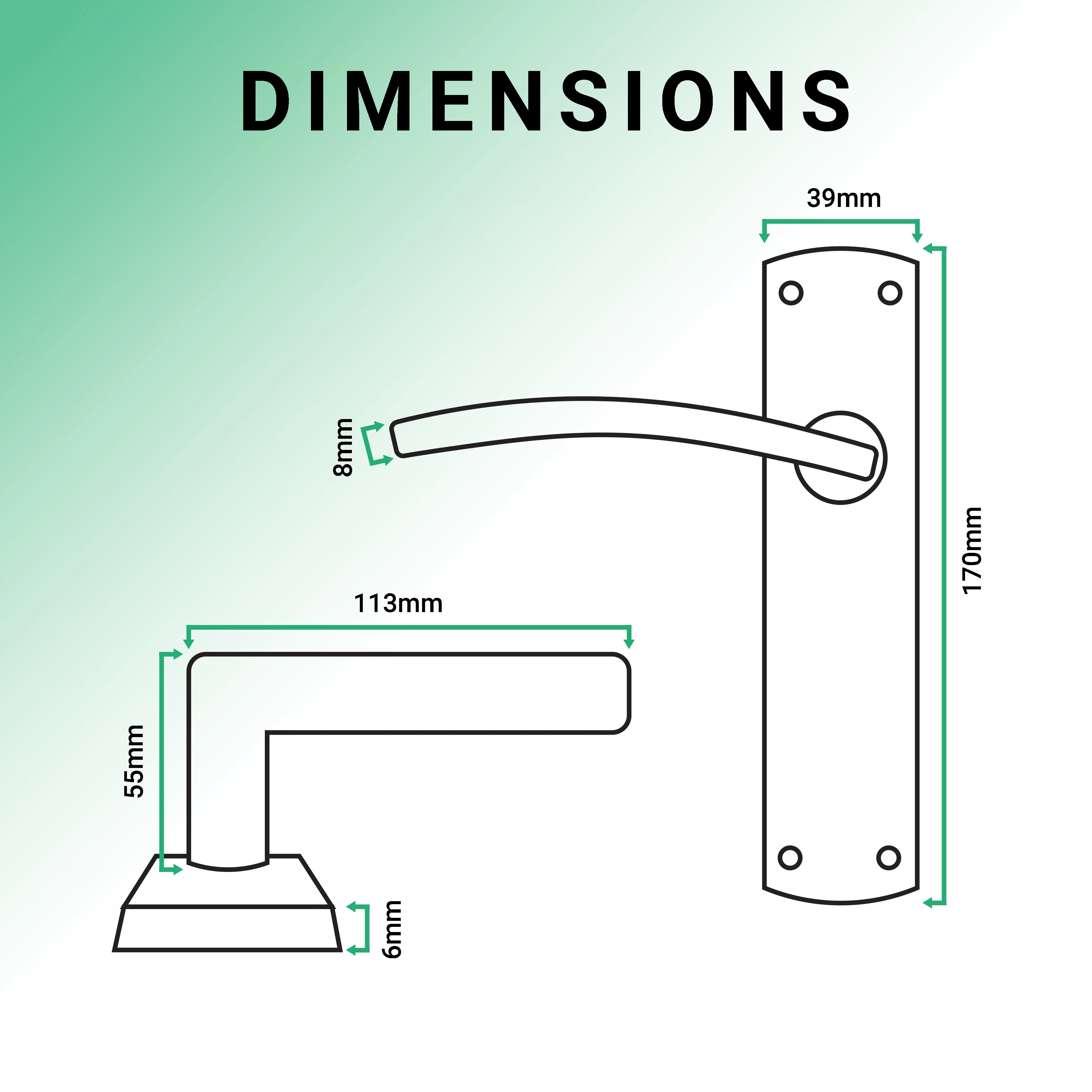 Euroda-Plus Satin Chrome Fire Door Handle Pack - Euro Lock & Thumbturn Cylinder - Image 4
