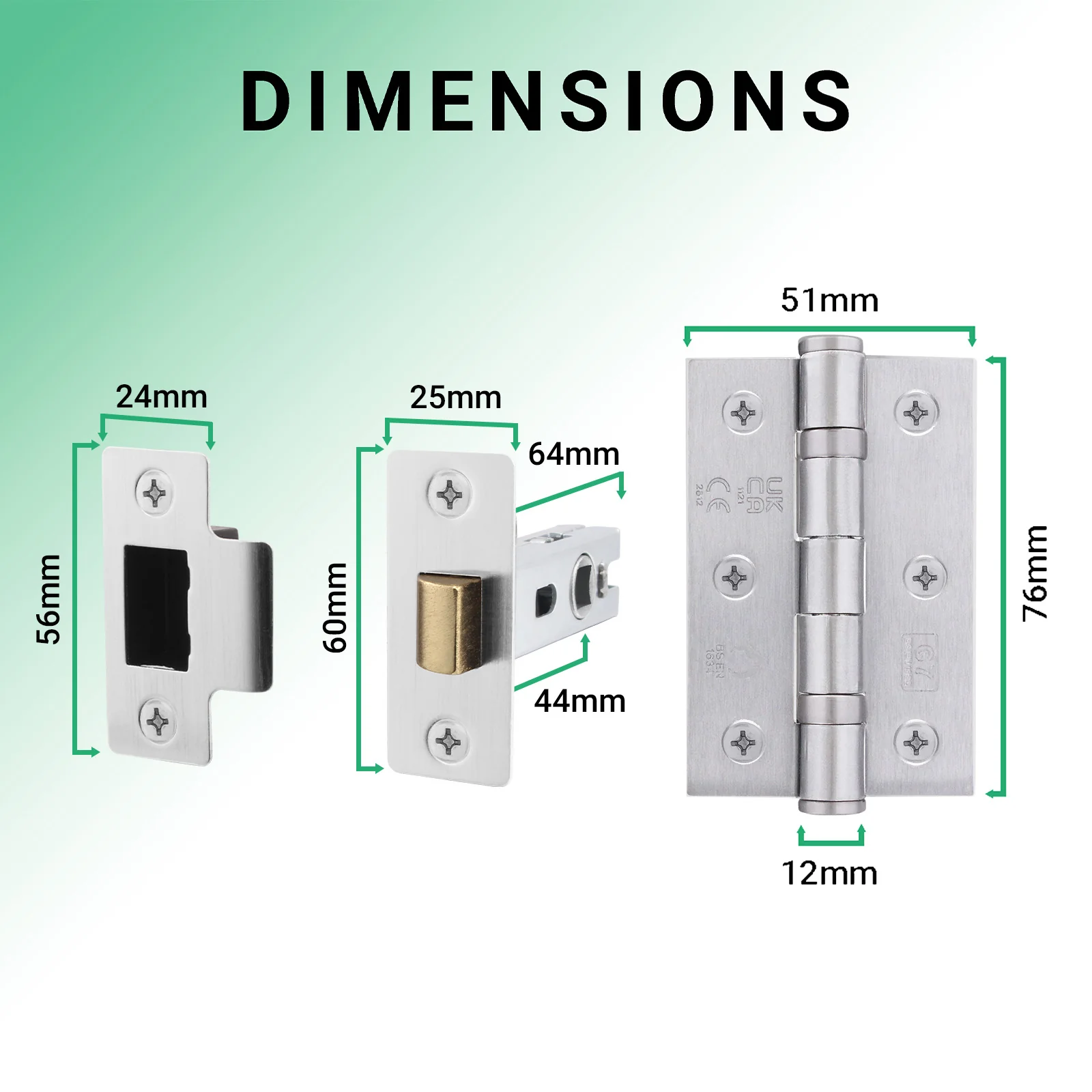 Euroda-Plus Satin Chrome Lever on Rose Door Handle Pack - Latch - Image 5