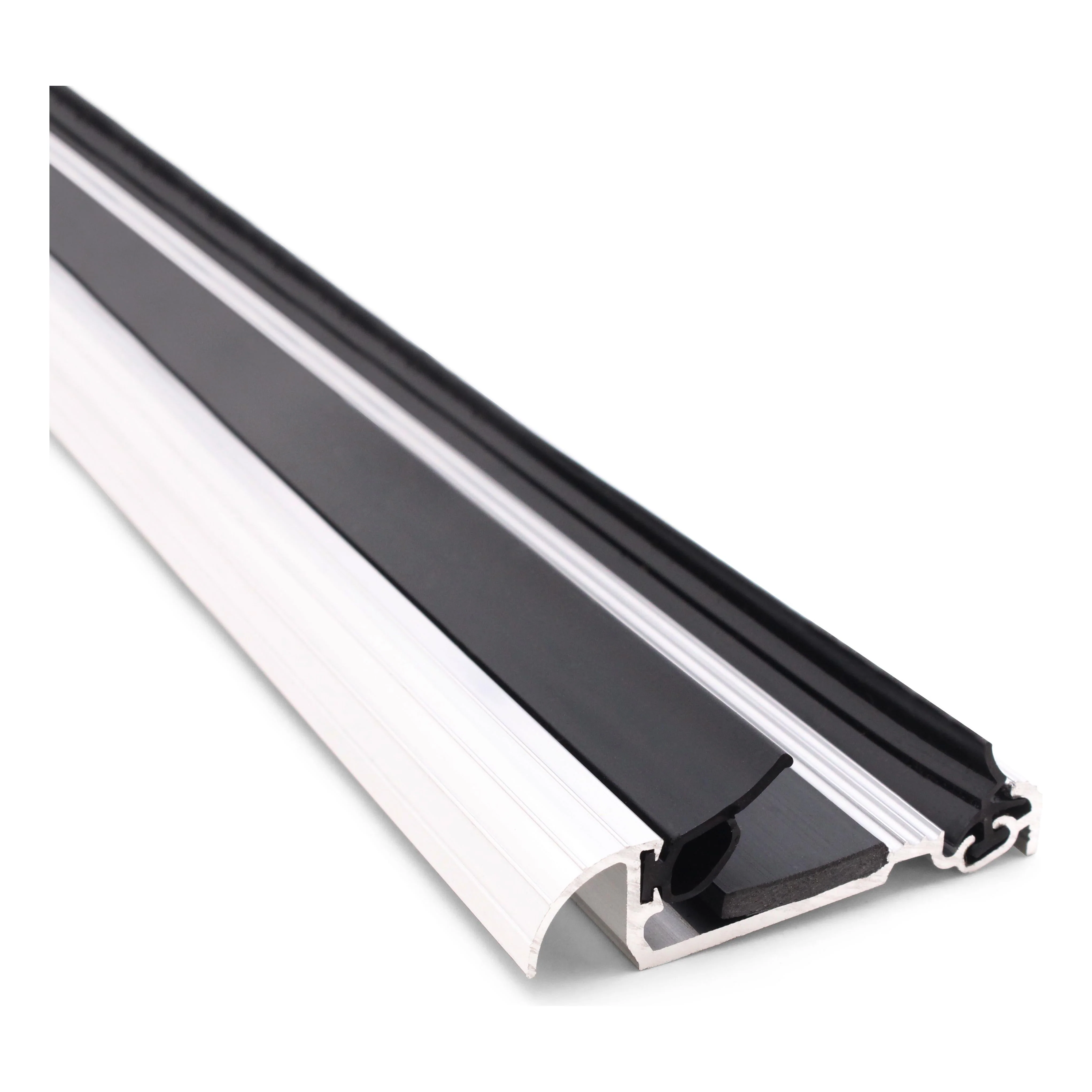 FD30 Fire Door Threshold - 914mm - 44mm Inward Opening Doors - Bright Silver