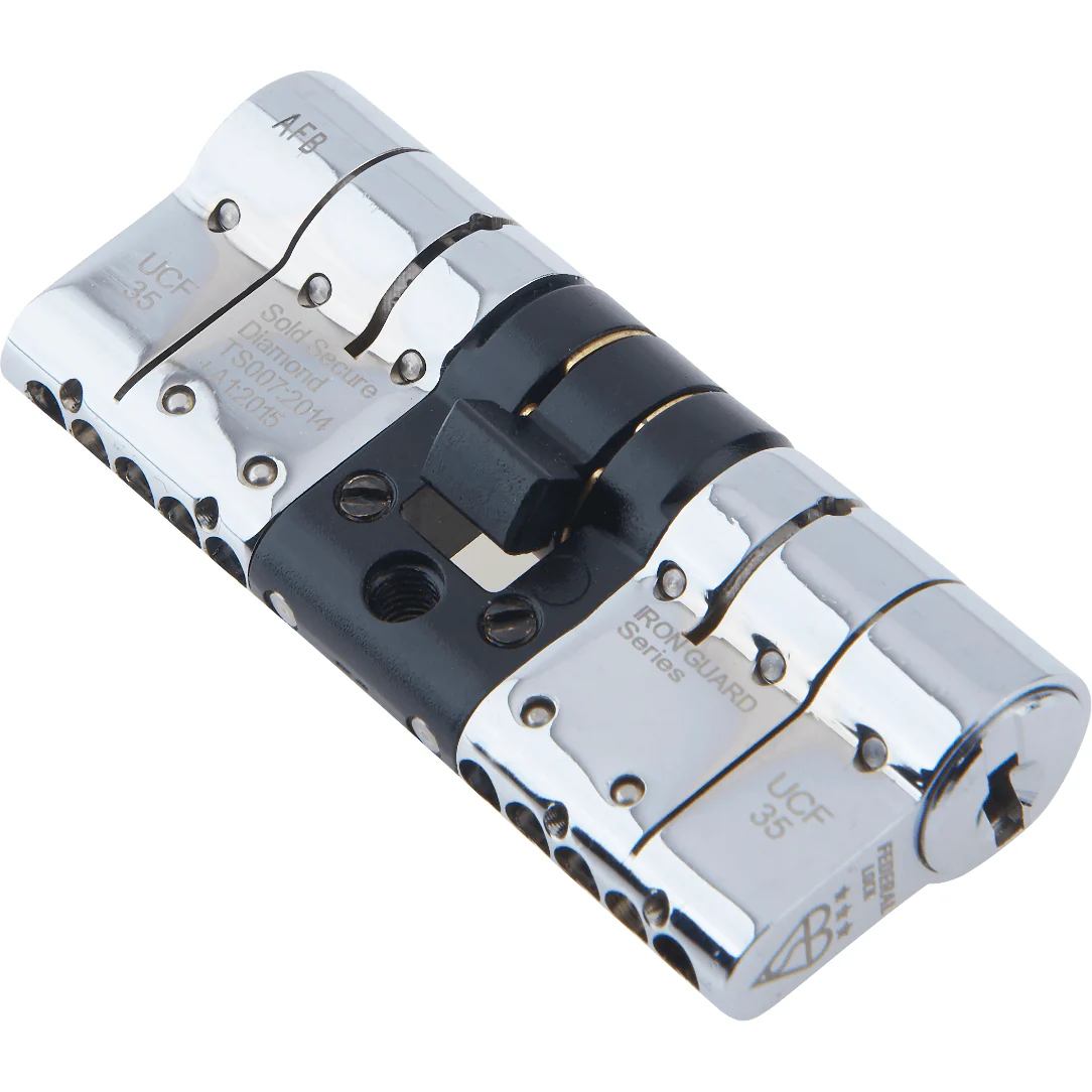 Federal High Security Euro Profile Cylinder Lock - 40/60mm - Polished Chrome - Image 3