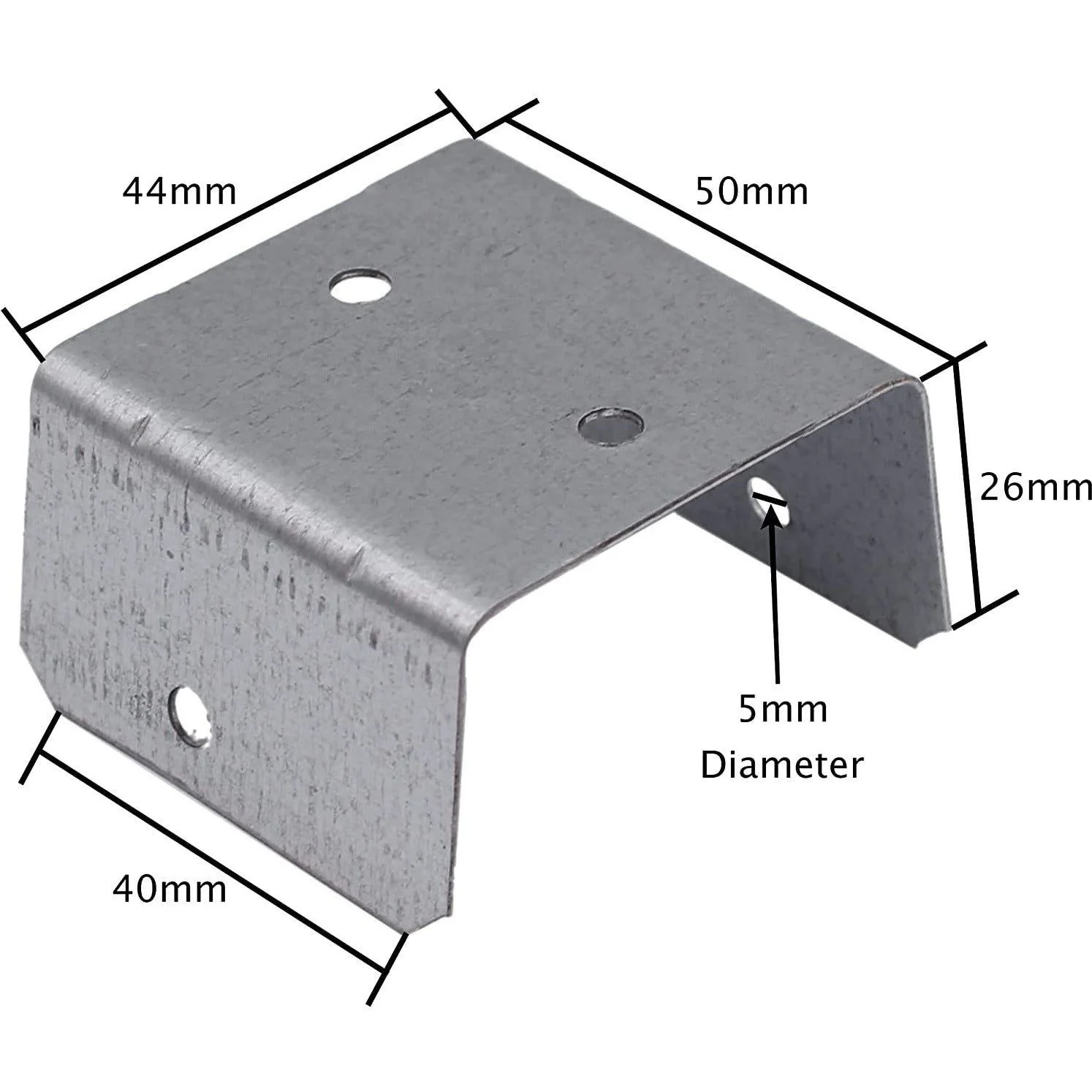 Fence Panel Clips/Trellis Clip Bracket - 44mm - Galvanised - Pack of 10 - Image 4