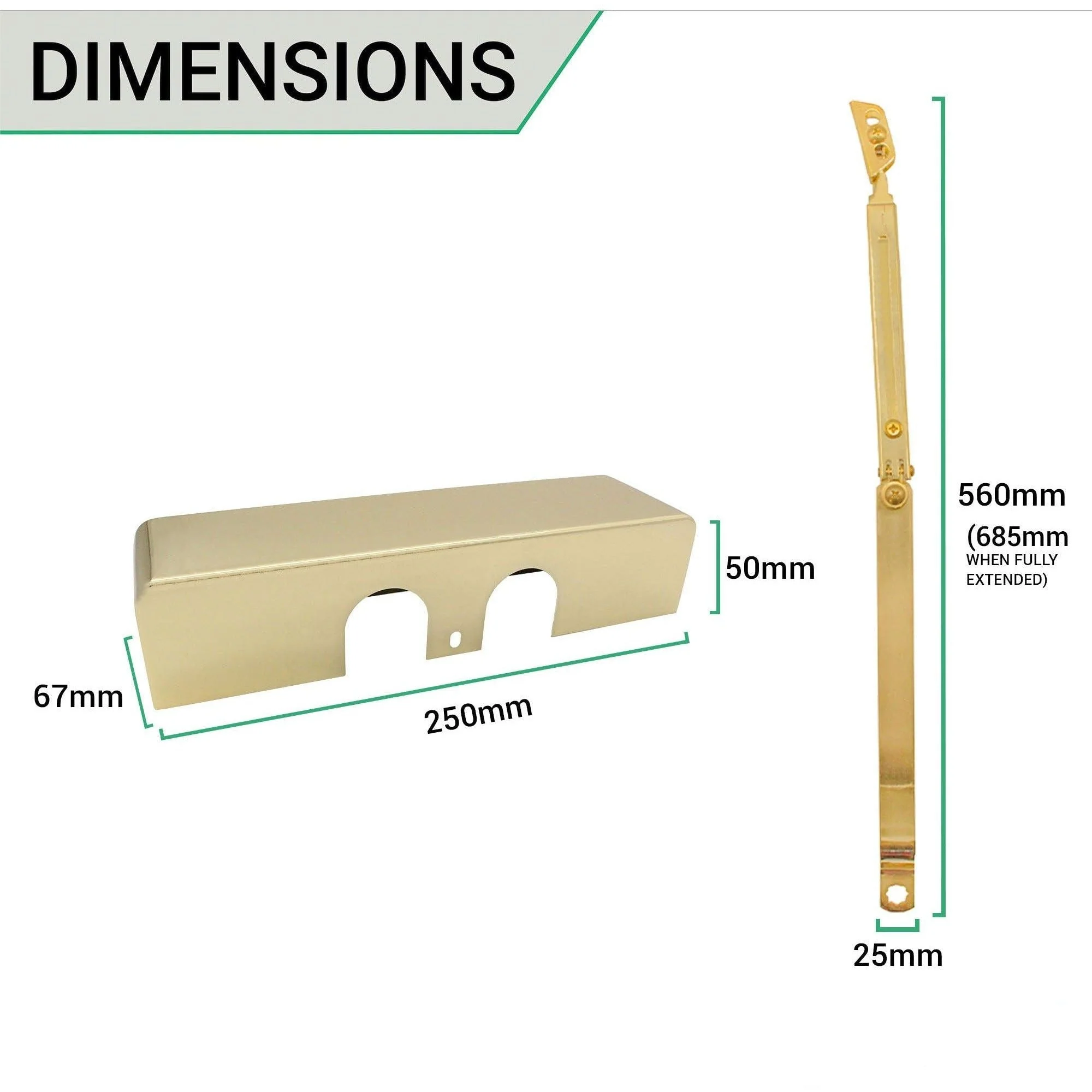 Commercial Grade Fire Door Closer - Power Size 2-4 - Door Weight to 80kg - Backcheck & Delayed Action - CE Marked - Brass - Image 3
