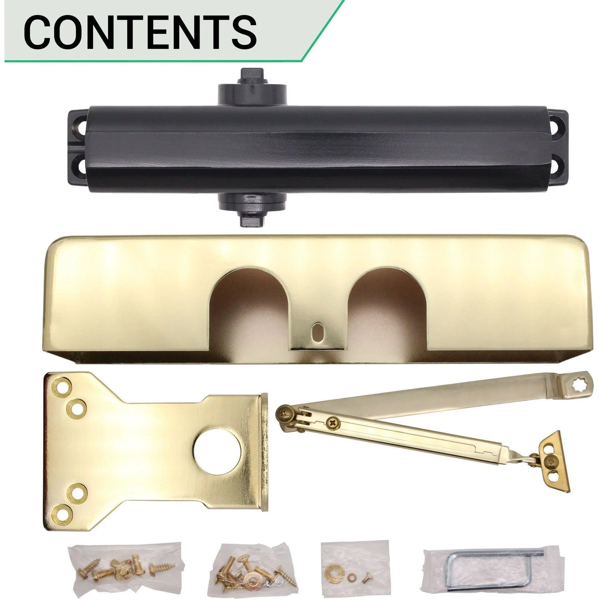 Commercial Grade Fire Door Closer - Power Size 2-4 - Door Weight to 80kg - Backcheck & Delayed Action - CE Marked - Brass - Image 6