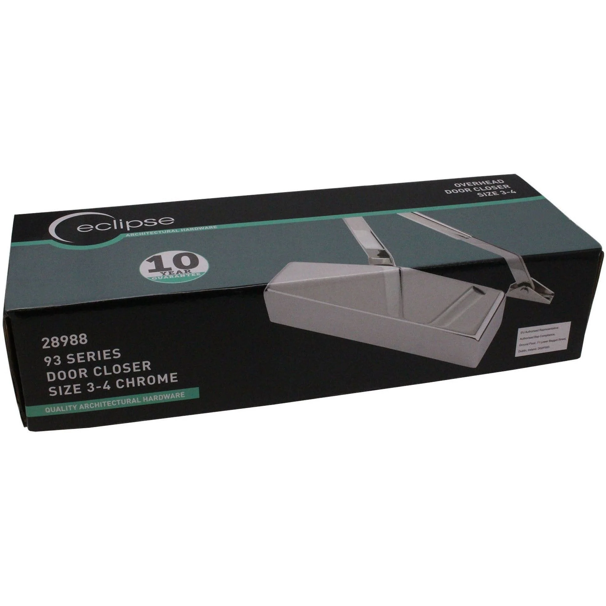 Commercial Grade Fire Door Closer - Power Size 2-4 - Door Weight to 80kg - Backcheck & Delayed Action - CE Marked - Polished Chrome - Image 11