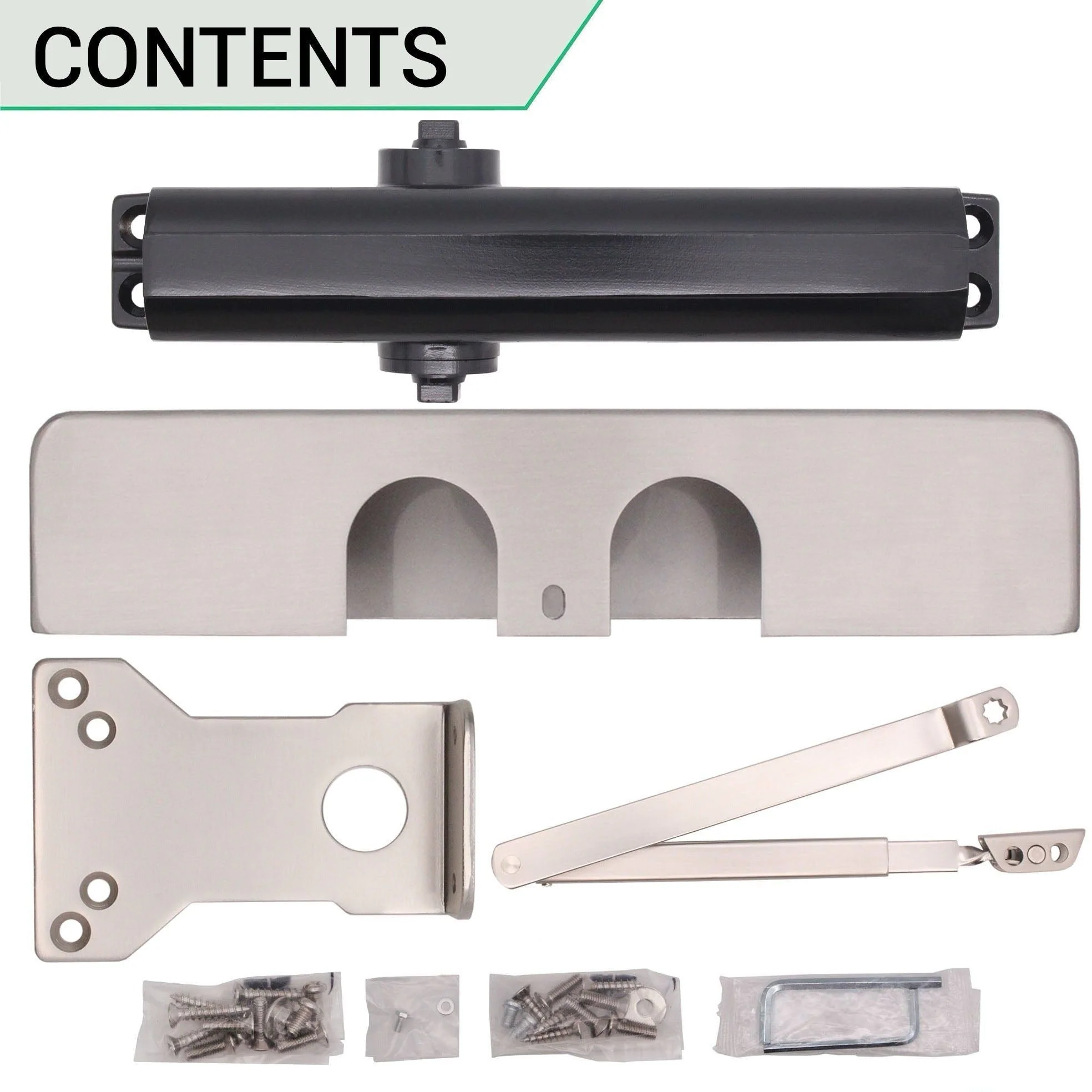 Commercial Grade Fire Door Closer - Power Size 2-4 - Door Weight to 80kg - Backcheck & Delayed Action - CE Marked - Satin Nickel - Image 6
