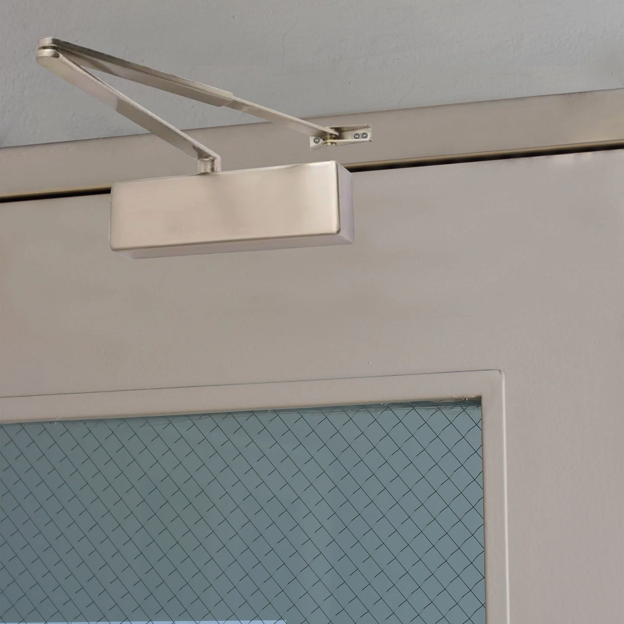 Commercial Grade Fire Door Closer - Power Size 2-4 - Door Weight to 80kg - Backcheck & Delayed Action - CE Marked - Satin Nickel - Image 7