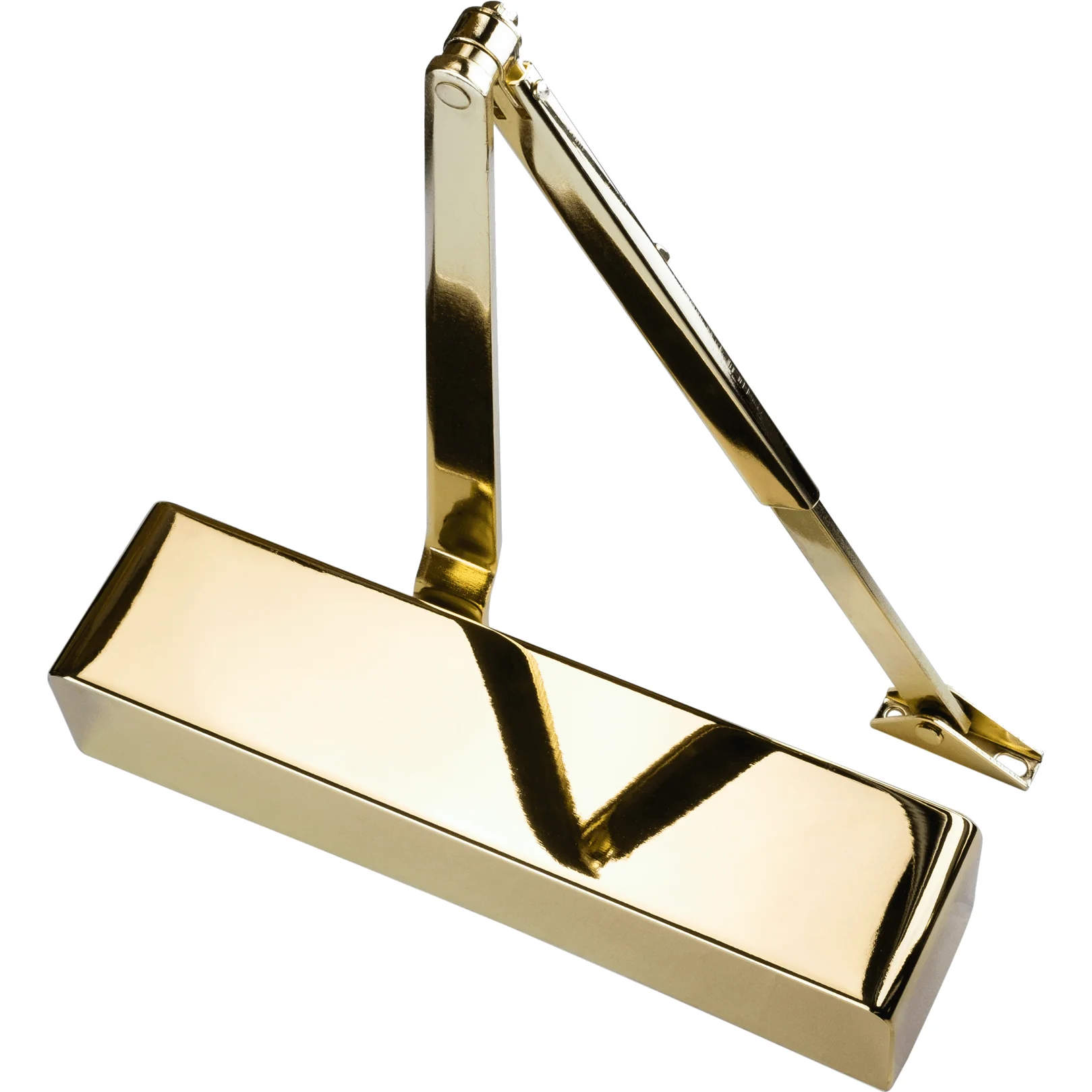 Commercial Grade Fire Door Closer - Power Size 3-6 - Door Weight to 120kg - Backcheck & Delayed Action - CE Marked - Brass