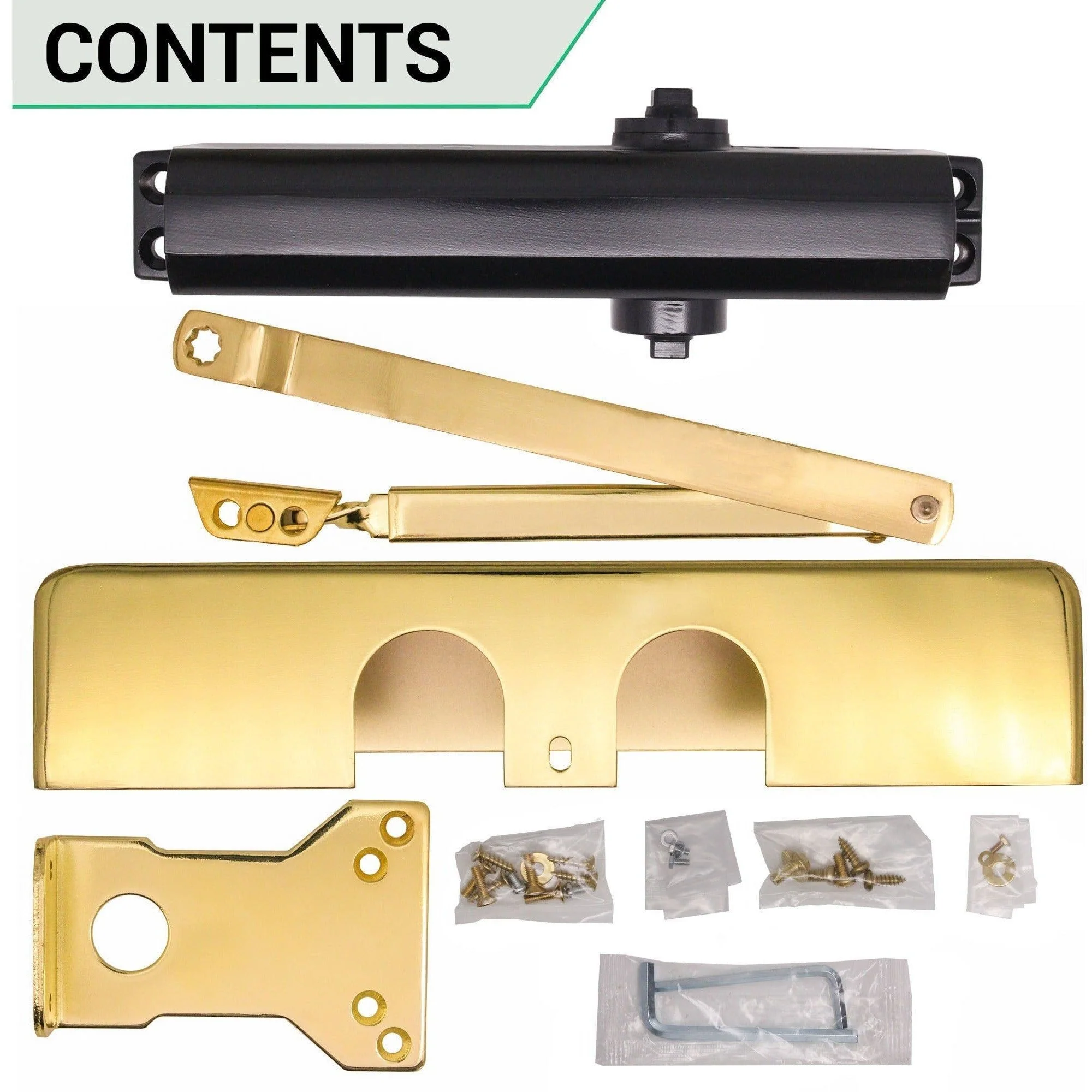 Commercial Grade Fire Door Closer - Power Size 3-6 - Door Weight to 120kg - Backcheck & Delayed Action - CE Marked - Brass - Image 7