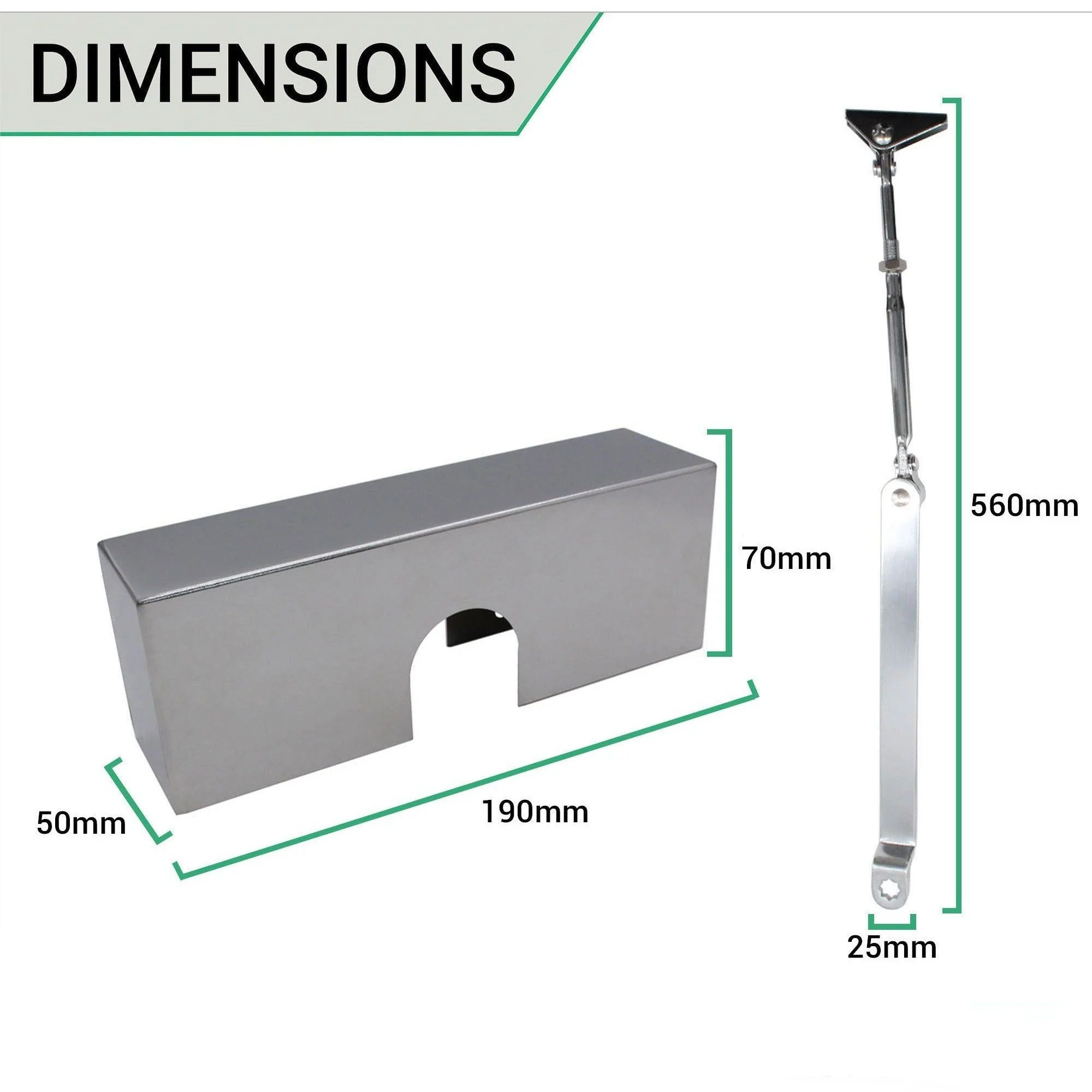Fire Door Closer - Fixed Power Size 3 - Door Weight To 60kg - CE Marked - Satin Nickel - Standard Duty - Image 3