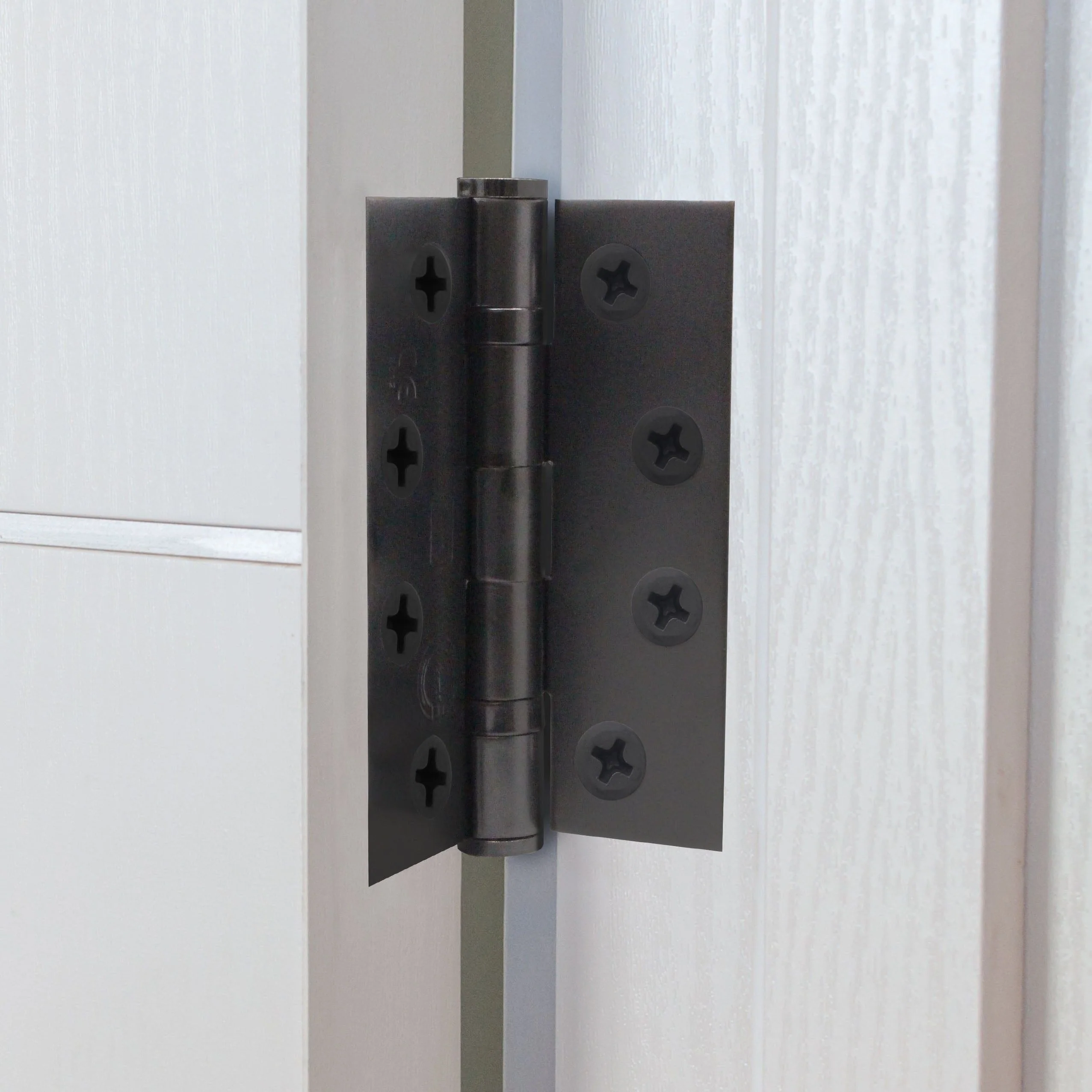 Black Fire Door Hinges - 4 Inch/102mm - Grade 13 Steel Ball Bearing - Pack 2 - Image 8