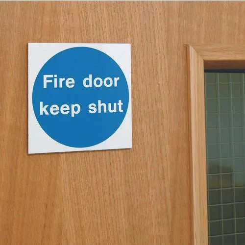 Fire Door Keep Shut - Self Adhesive - 80x80mm - Bulk Pack of 50 - Image 4