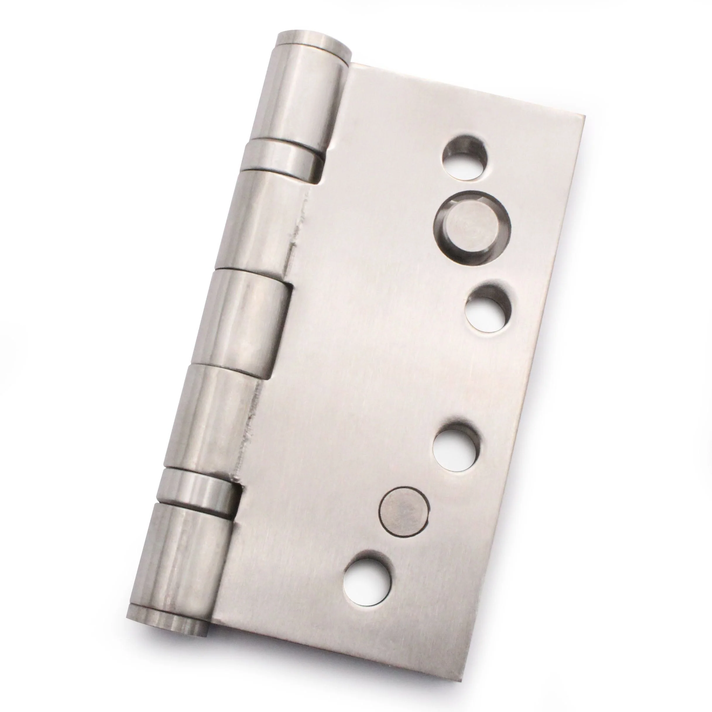 Fire Door Security Pin Hinges 4" Stainless Steel Grade 13  - 102x102x3mm - Square - Satin - Pair = 2 Hinges - Including Screws - Image 7