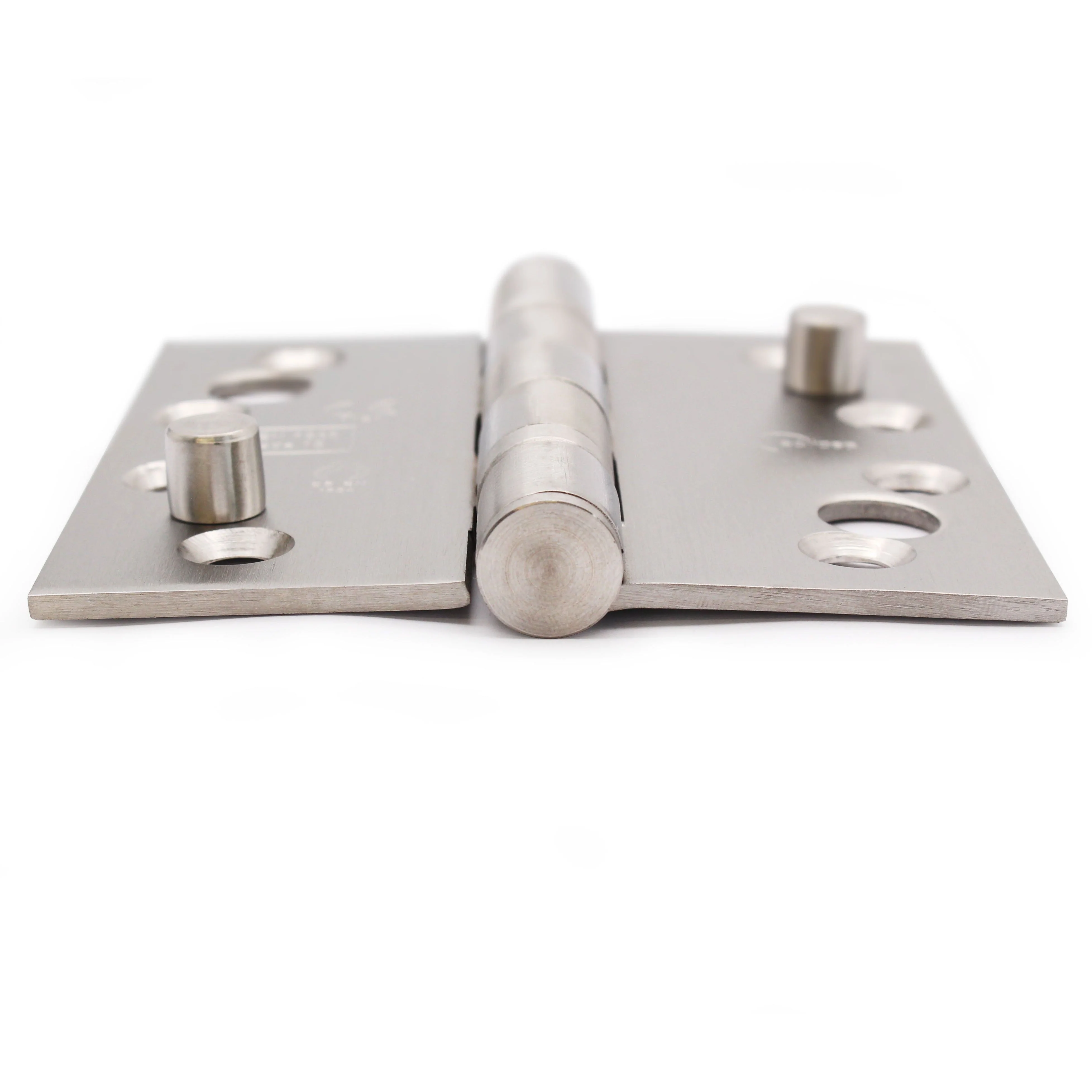 Fire Door Security Pin Hinges 4" Stainless Steel Grade 13  - 102x102x3mm - Square - Satin - Pair = 2 Hinges - Including Screws - Image 8
