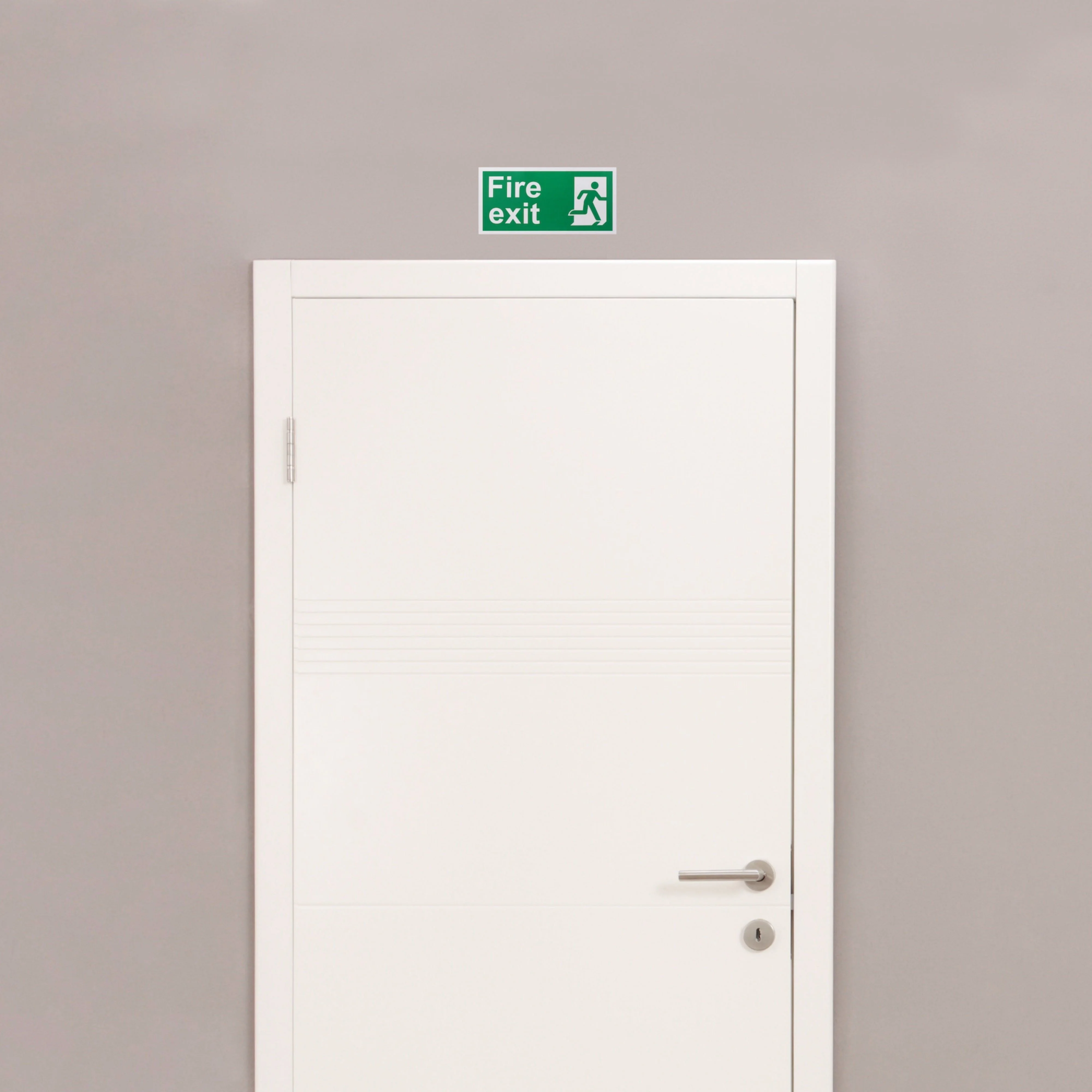 Fire Exit Sign Man Right 300x150mm Self Adh Semi Rigid PVC - Image 5