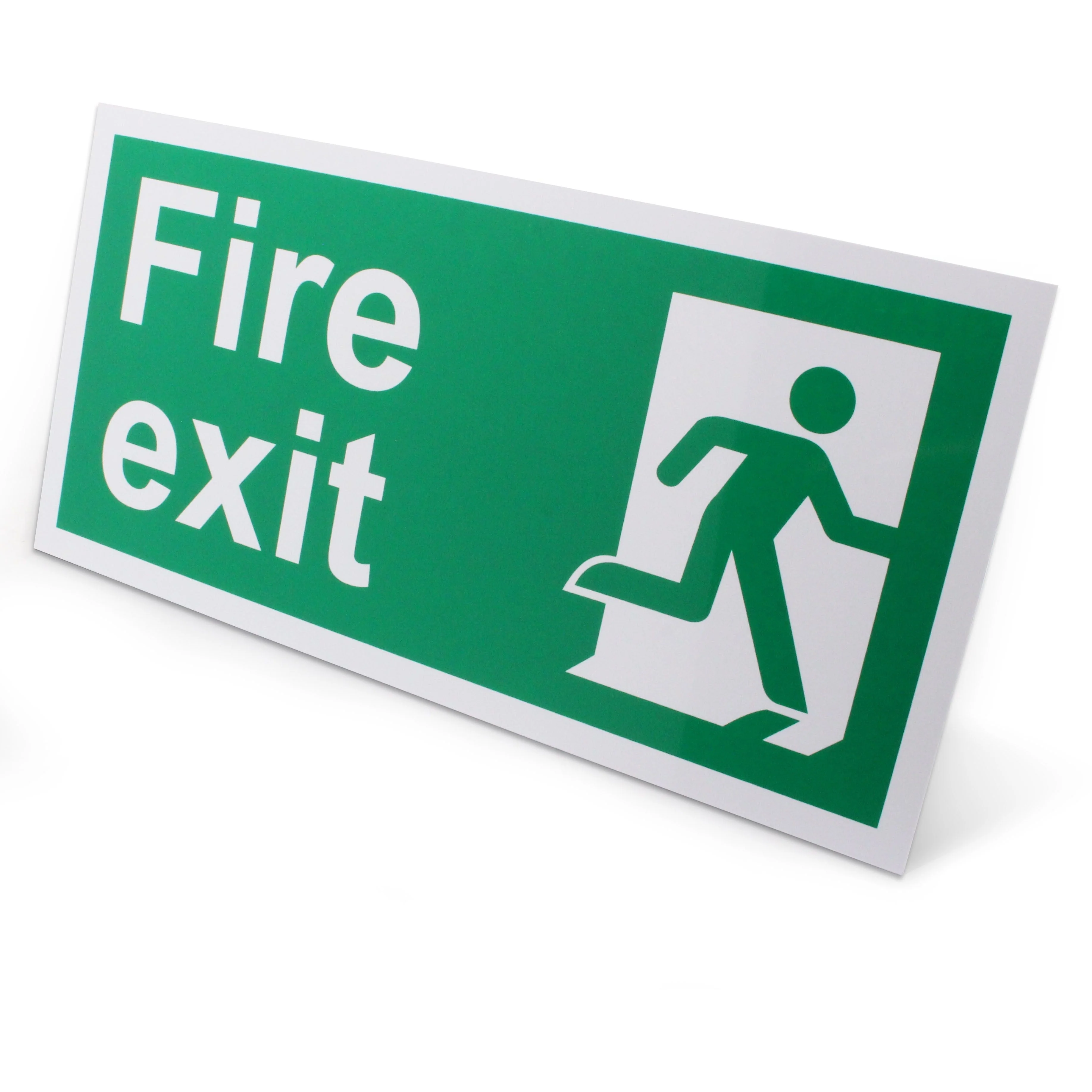 Fire Exit Sign Man Right 300x150mm Self Adh Semi Rigid PVC - Image 6