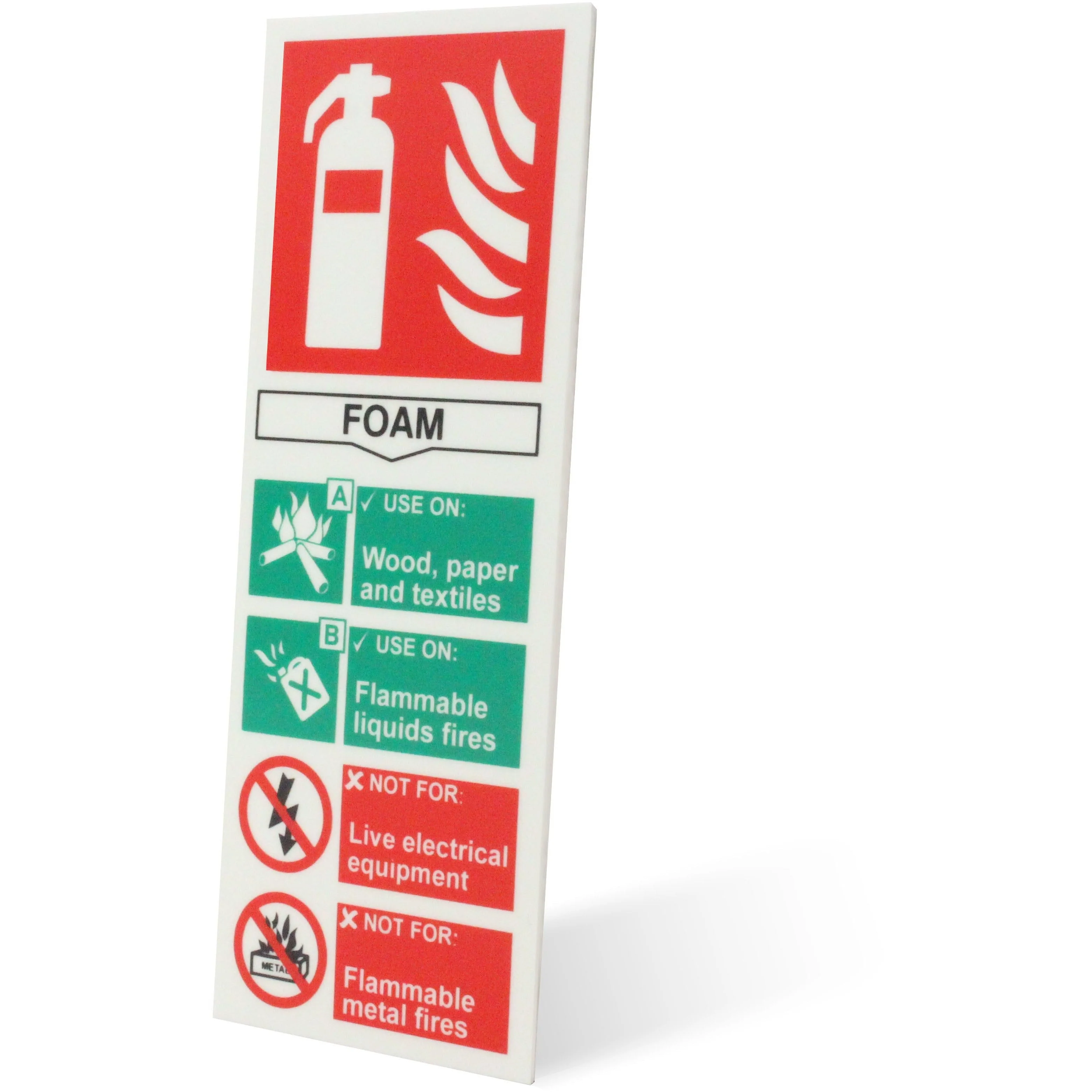 First Extinguisher Sign Foam 75x200mm Self Adh Semi Rigid PVC - Image 6