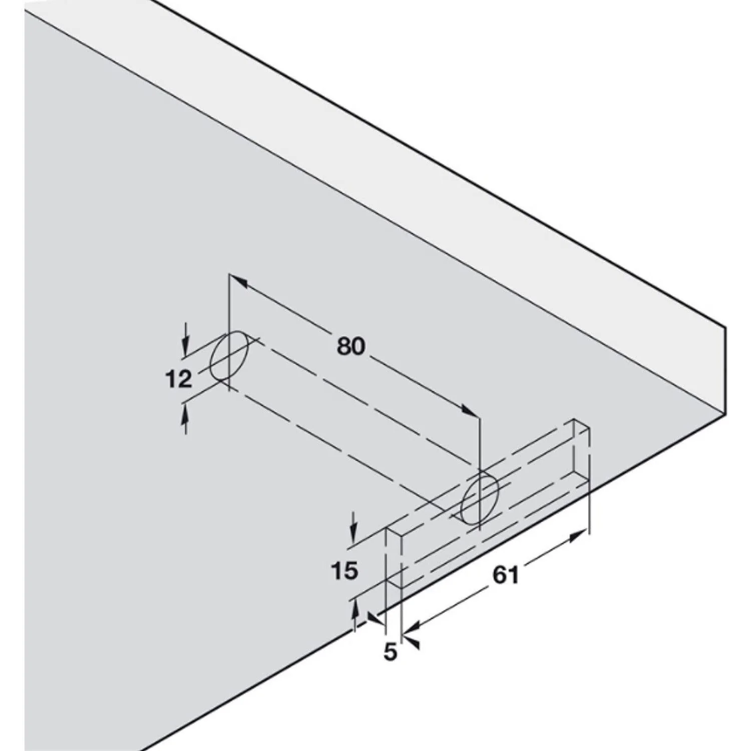 Floating Shelf Supports Concealed Bracket - 85mm - Image 3