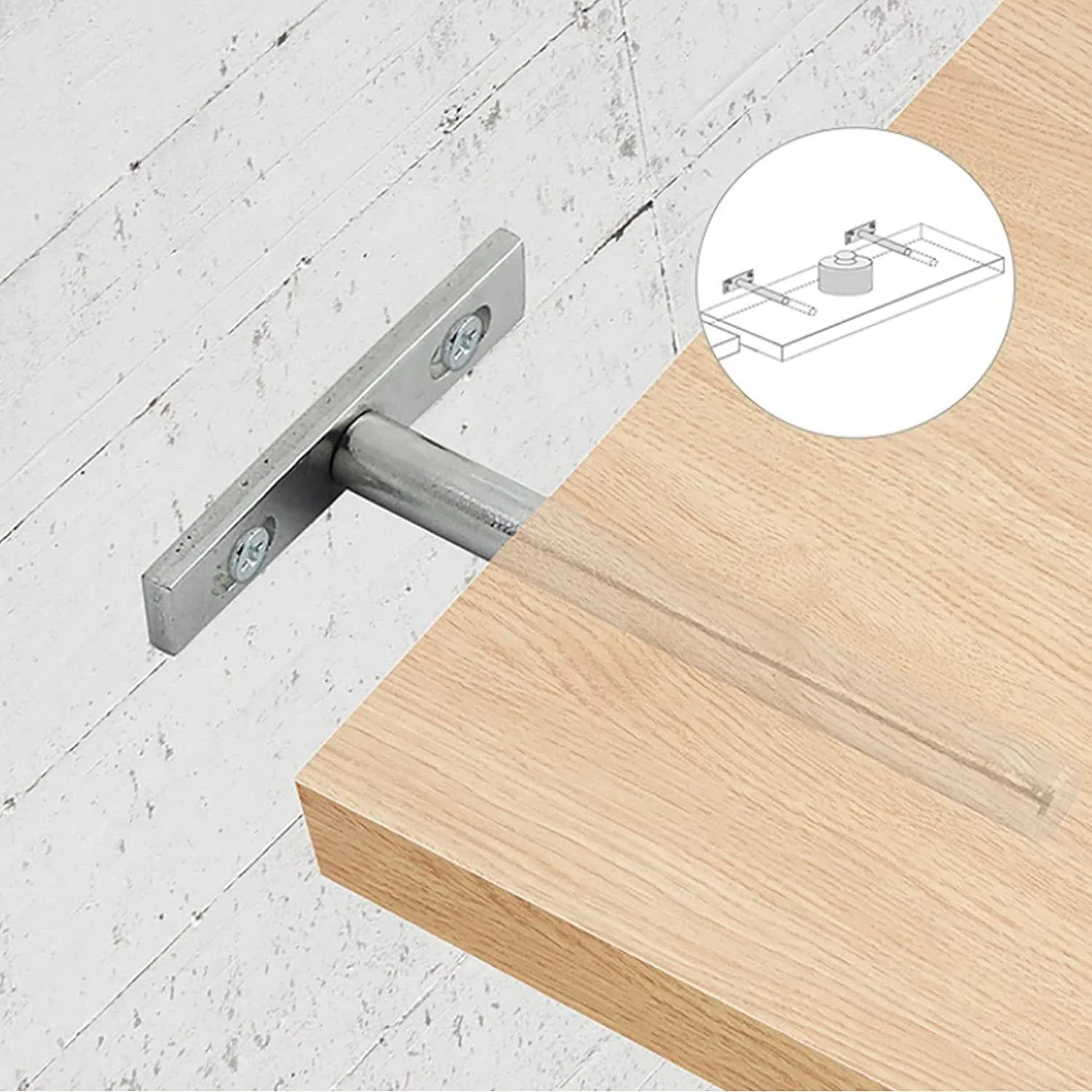 Floating Shelf Supports Concealed Bracket - 85mm - Image 4