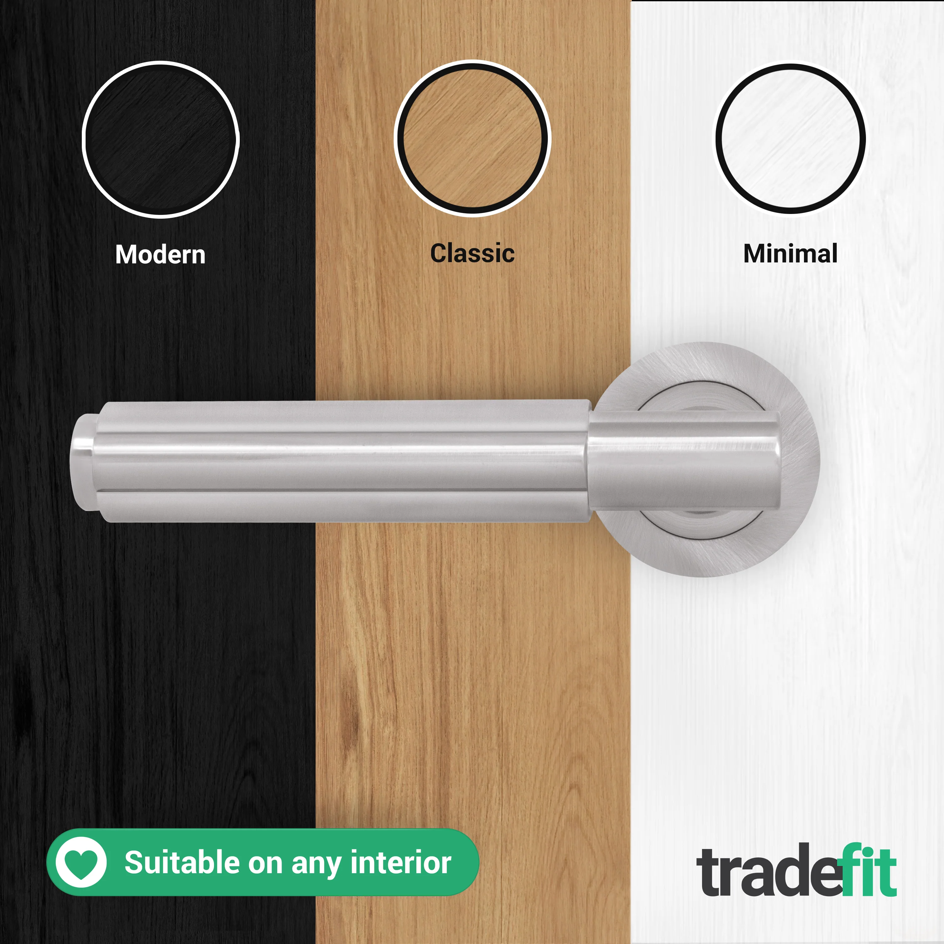 Flores Satin Nickel Lever on Rose Door Handle Kit - Medium Duty FD30/60 - 80mm Euro Sashlock and Double Cylinder - Keyed to Differ - Image 7