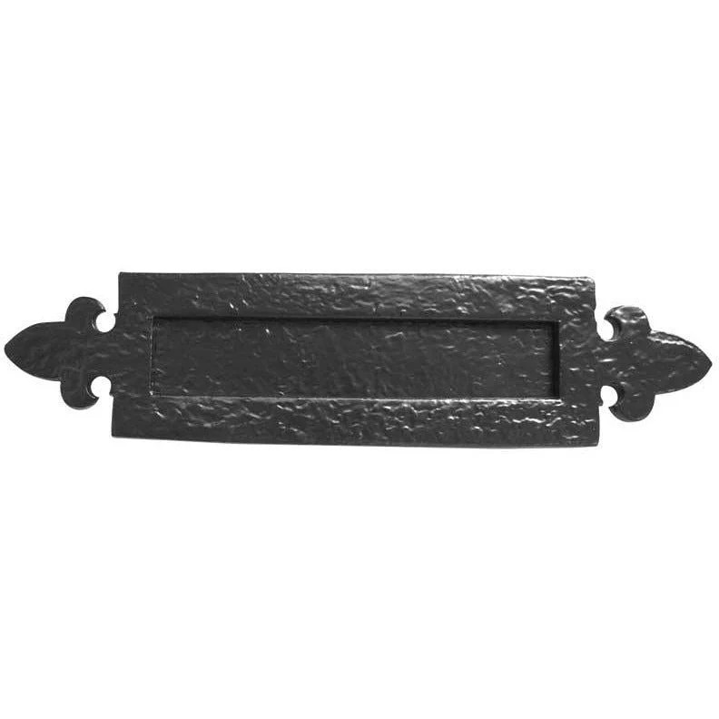 Fleur De Lys Letter Plate - 350x85mm - Black Antique Iron